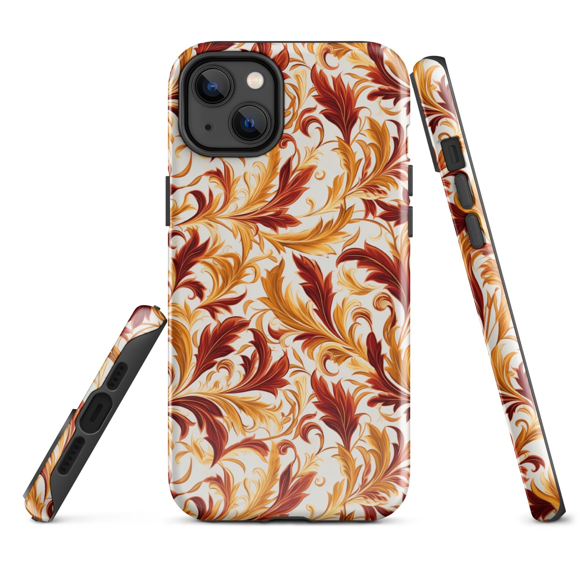 Swirling Autumn - Vortexes of Fall Foliage in Gold and Bronze - iPhone Case - Pattern Symphony