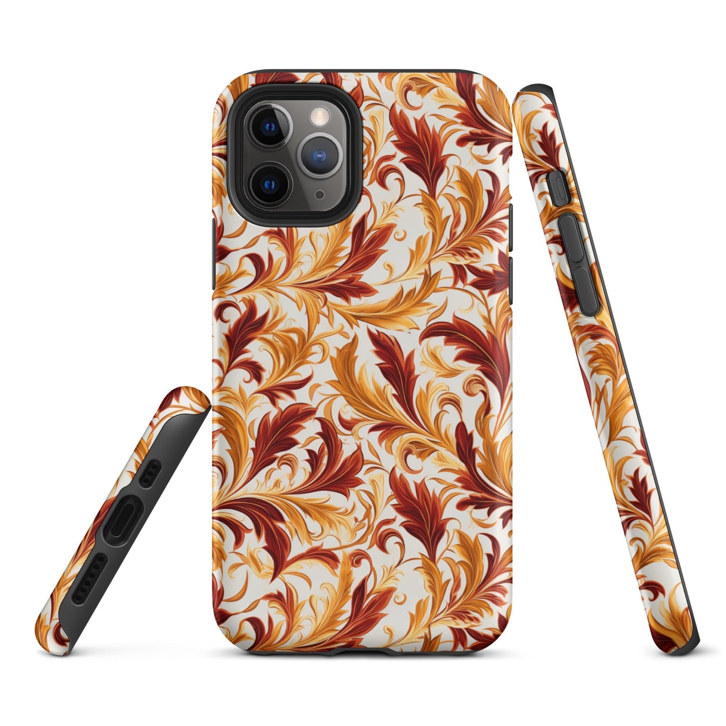 Swirling Autumn - Vortexes of Fall Foliage in Gold and Bronze - iPhone Case - Pattern Symphony