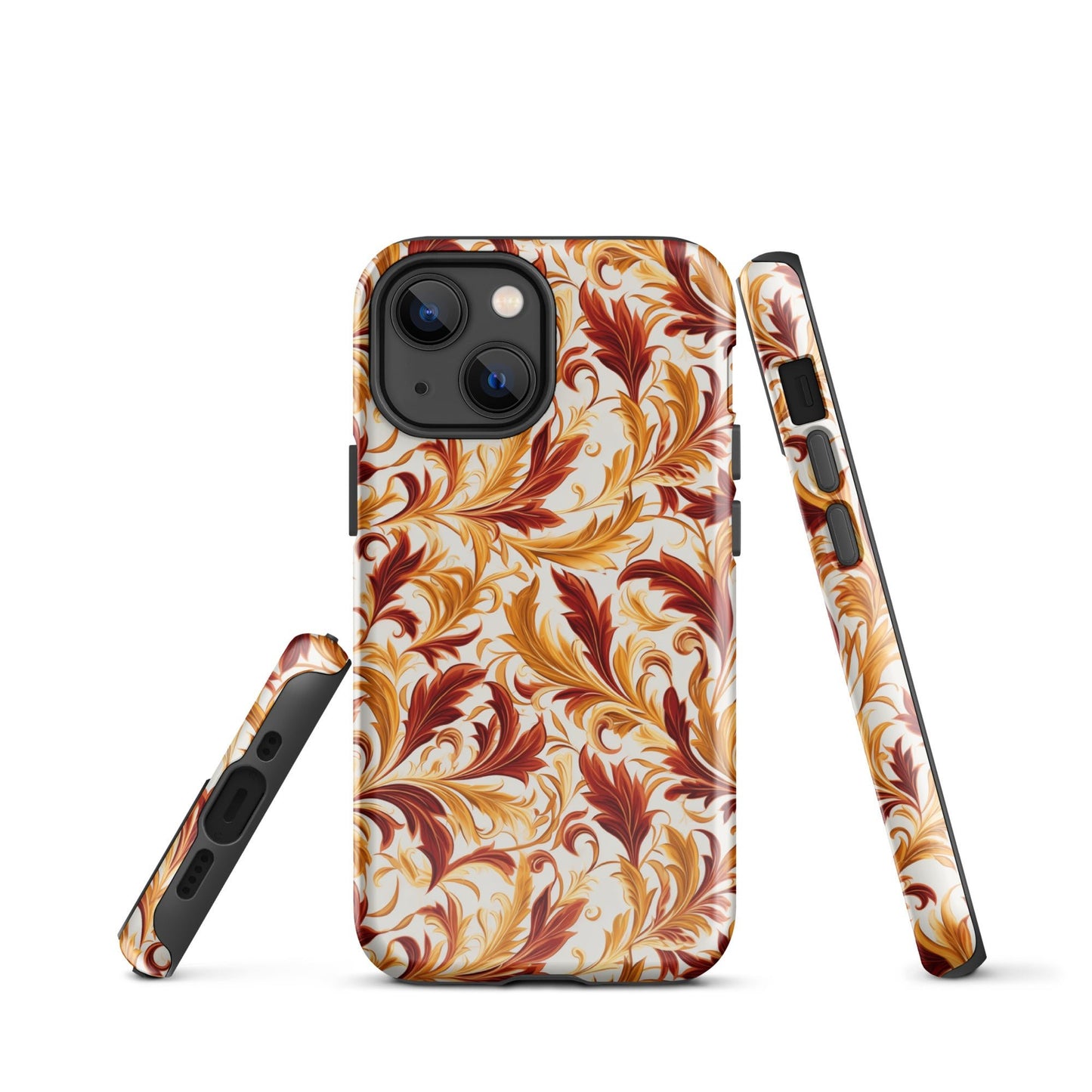 Swirling Autumn - Vortexes of Fall Foliage in Gold and Bronze - iPhone Case - Pattern Symphony