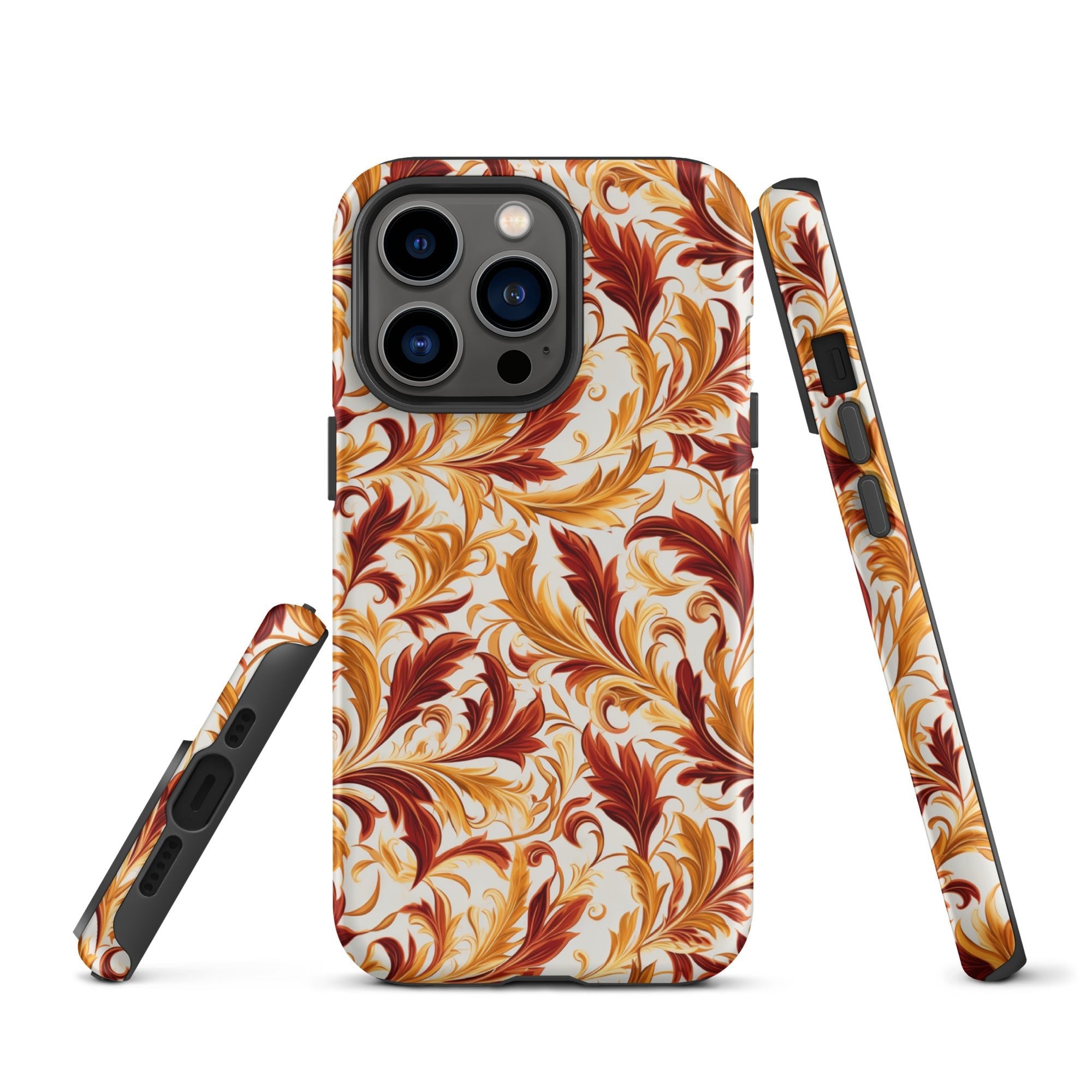 Swirling Autumn - Vortexes of Fall Foliage in Gold and Bronze - iPhone Case - Pattern Symphony