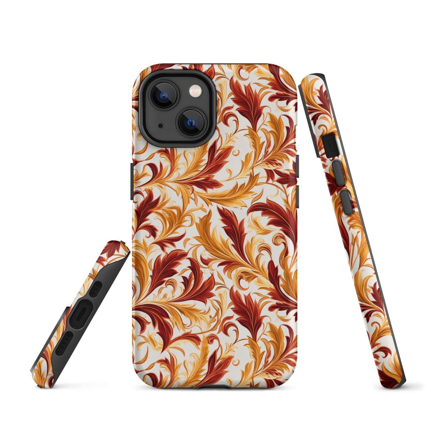 Swirling Autumn - Vortexes of Fall Foliage in Gold and Bronze - iPhone Case - Pattern Symphony