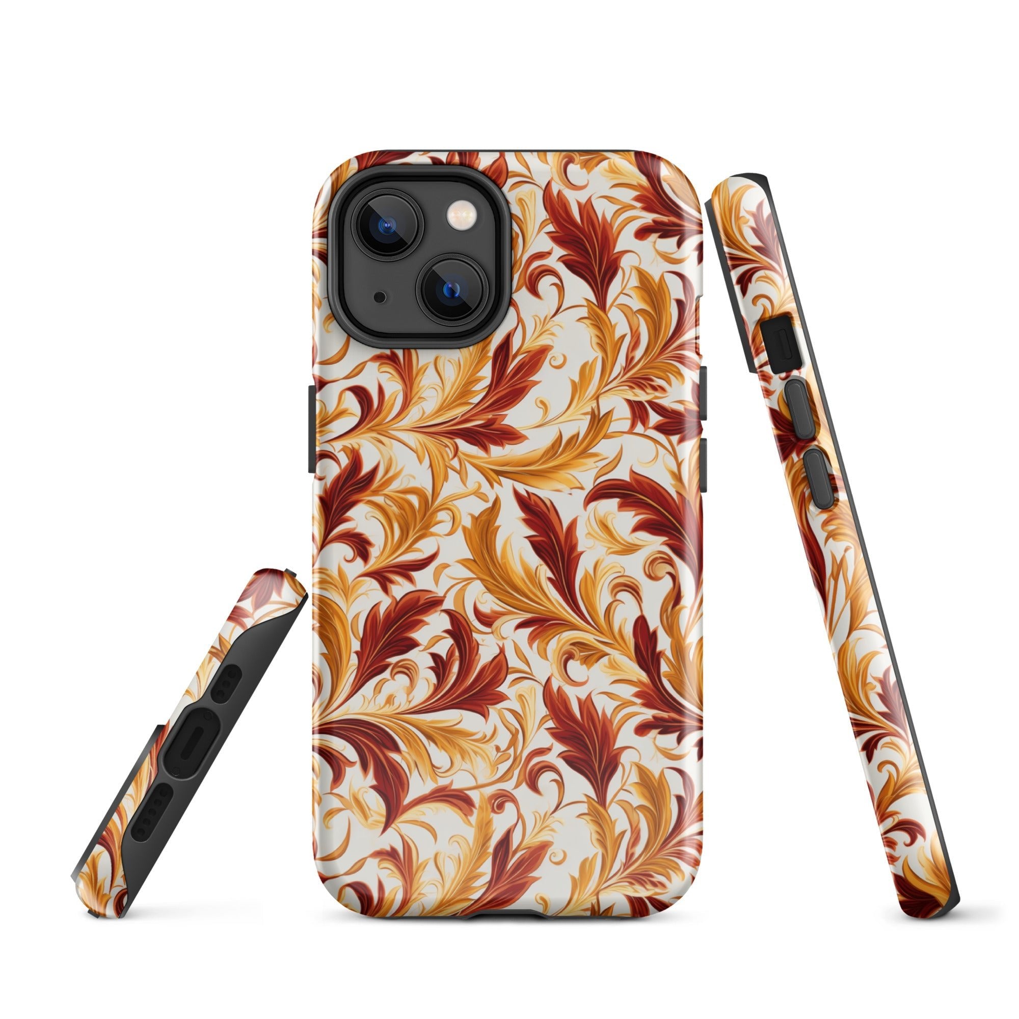 Swirling Autumn - Vortexes of Fall Foliage in Gold and Bronze - iPhone Case - Pattern Symphony