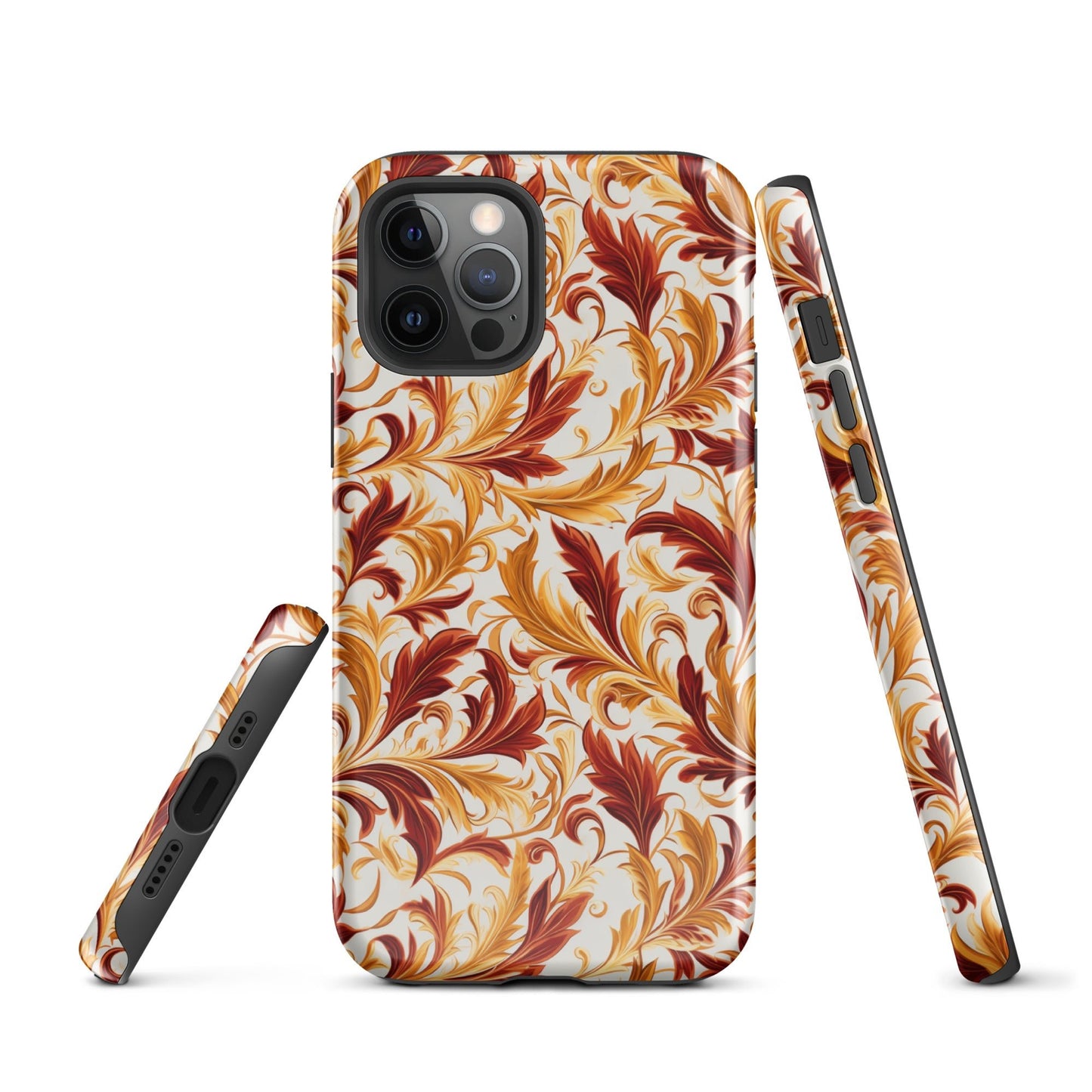 Swirling Autumn - Vortexes of Fall Foliage in Gold and Bronze - iPhone Case - Pattern Symphony