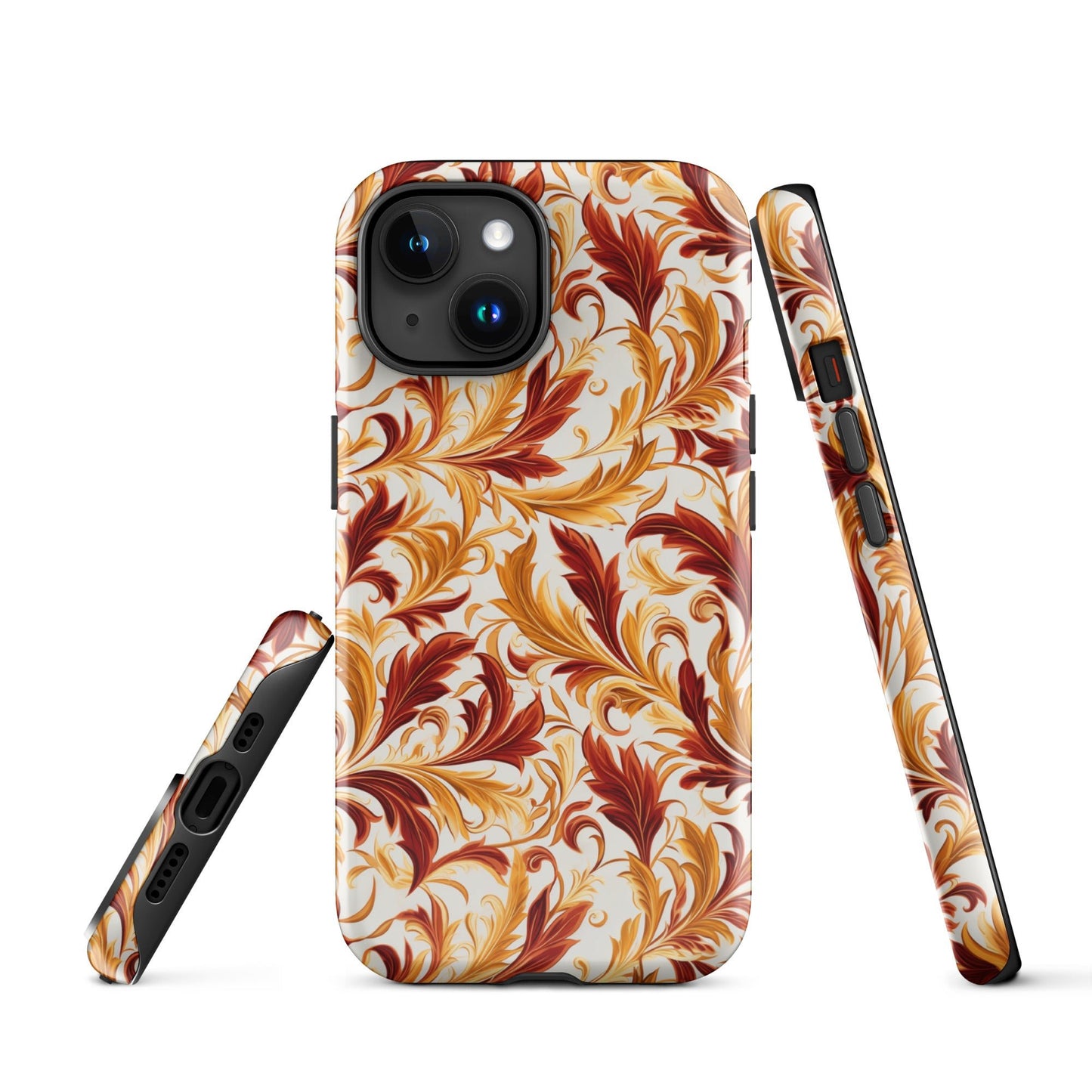 Swirling Autumn - Vortexes of Fall Foliage in Gold and Bronze - iPhone Case - Pattern Symphony