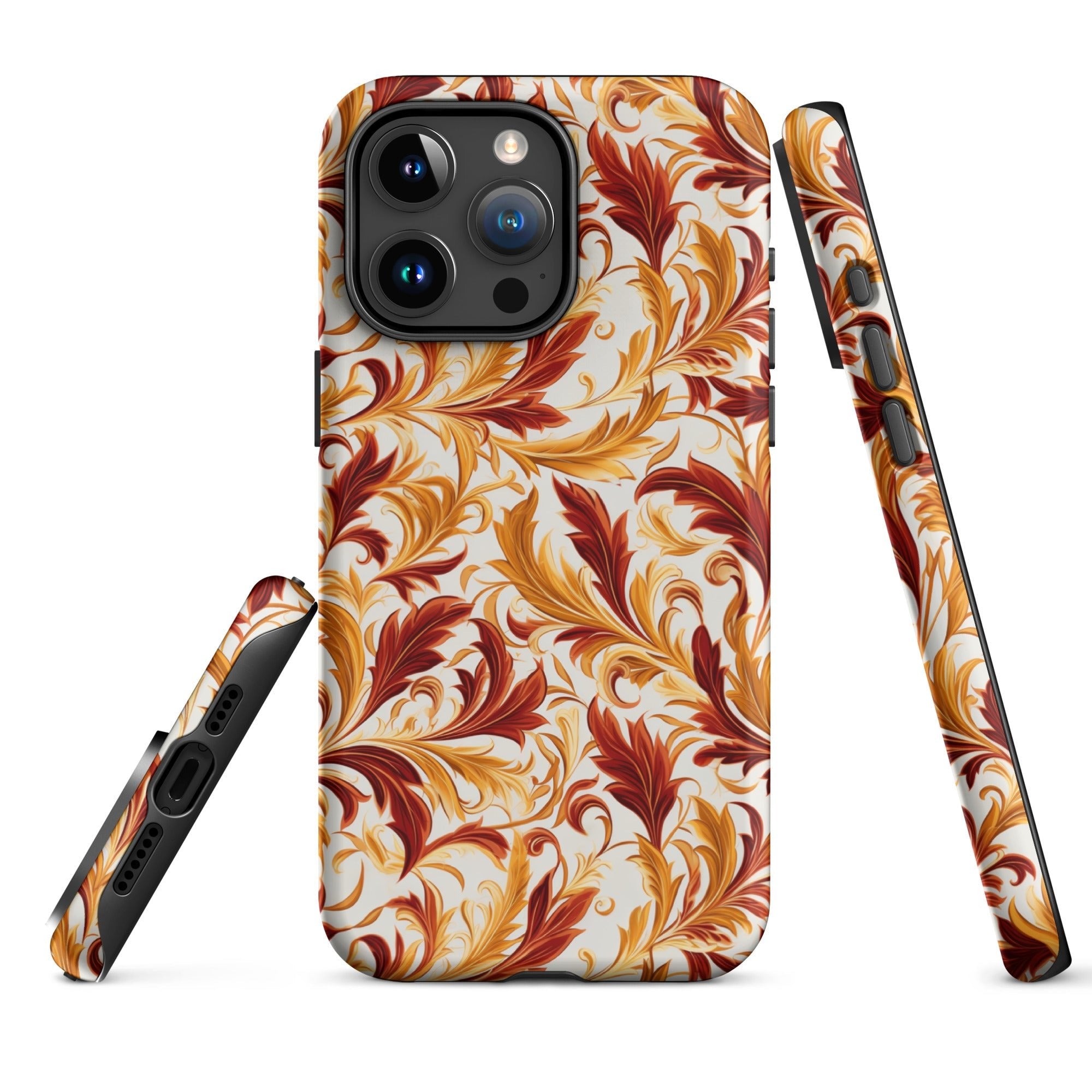 Swirling Autumn - Vortexes of Fall Foliage in Gold and Bronze - iPhone Case - Pattern Symphony