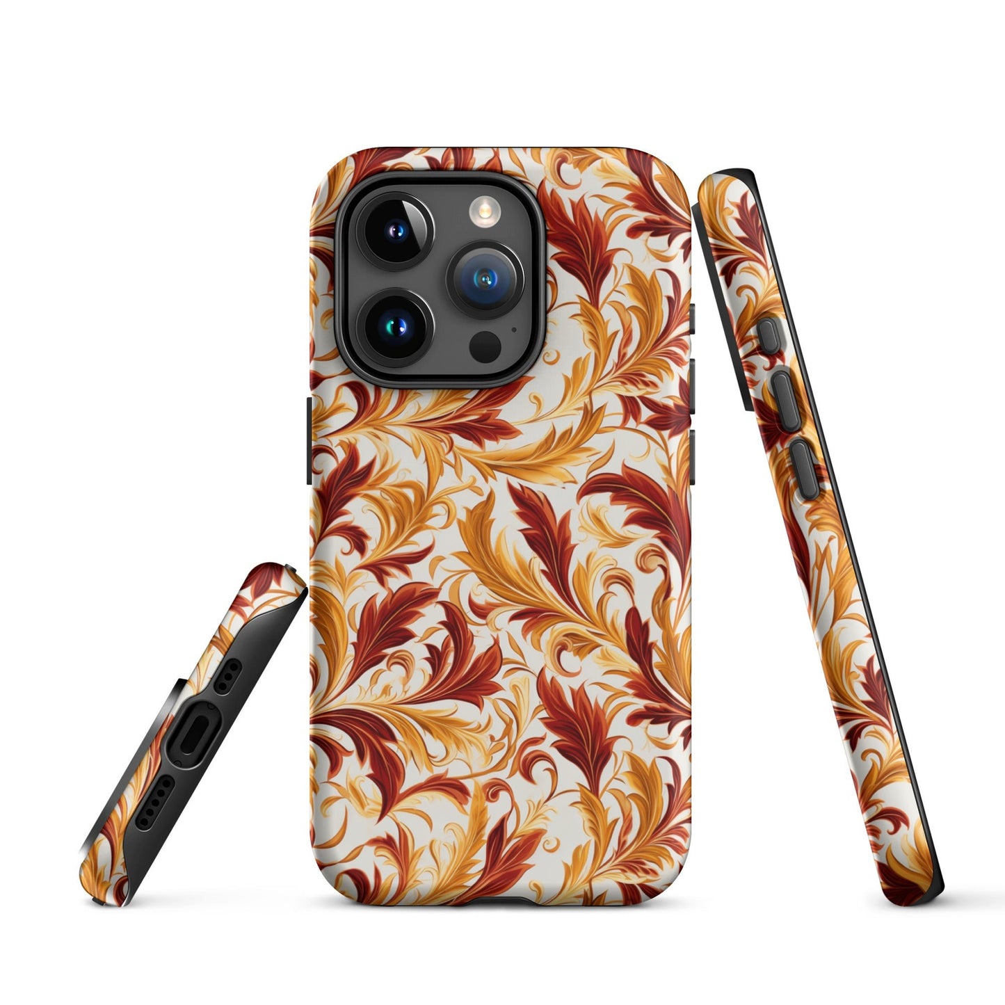 Swirling Autumn - Vortexes of Fall Foliage in Gold and Bronze - iPhone Case - Pattern Symphony