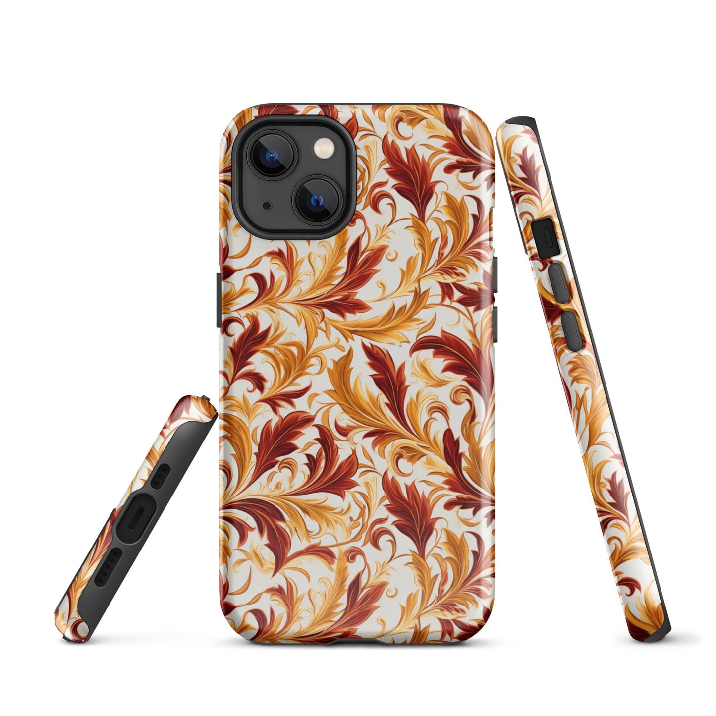 Swirling Autumn - Vortexes of Fall Foliage in Gold and Bronze - iPhone Case - Pattern Symphony