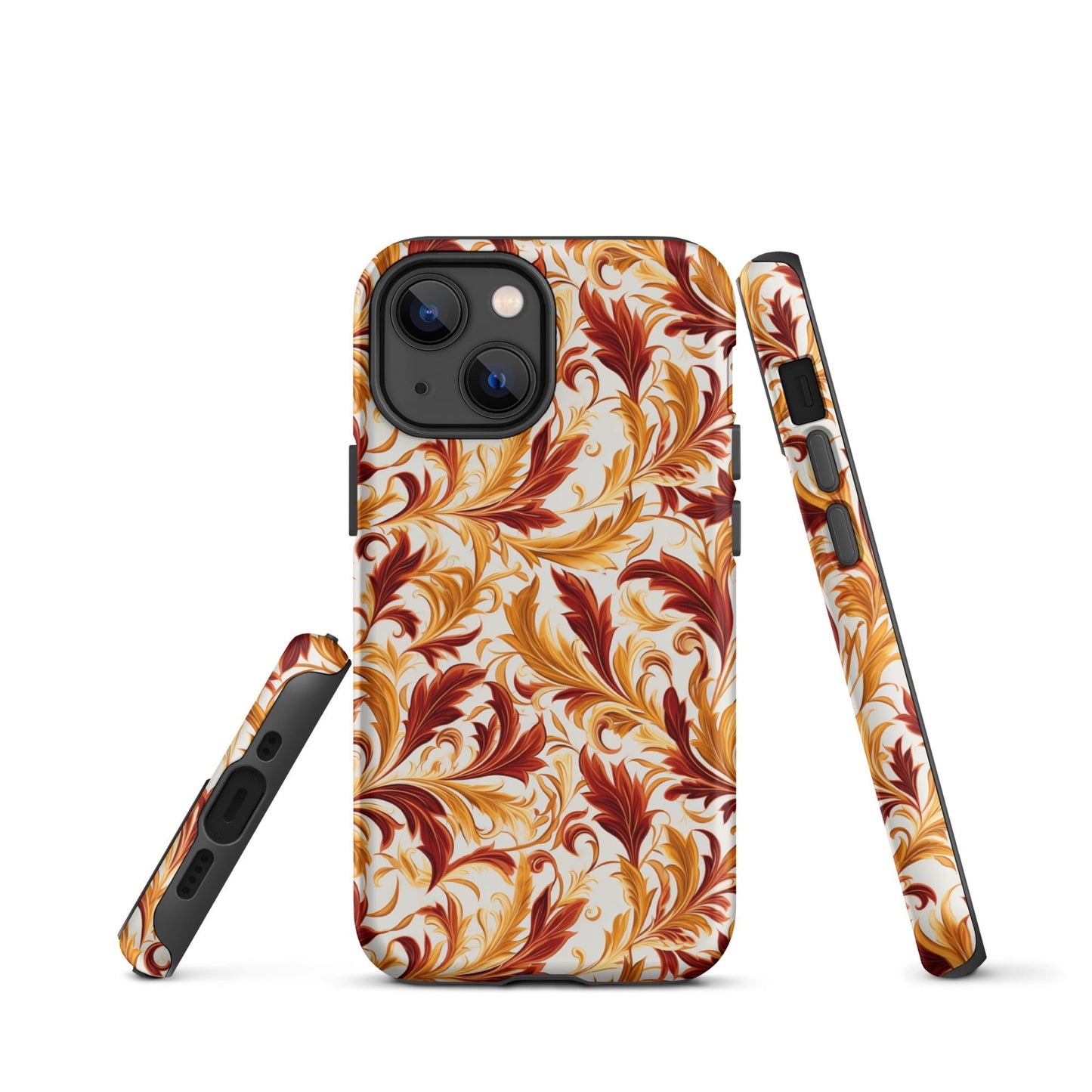 Swirling Autumn - Vortexes of Fall Foliage in Gold and Bronze - iPhone Case - Pattern Symphony