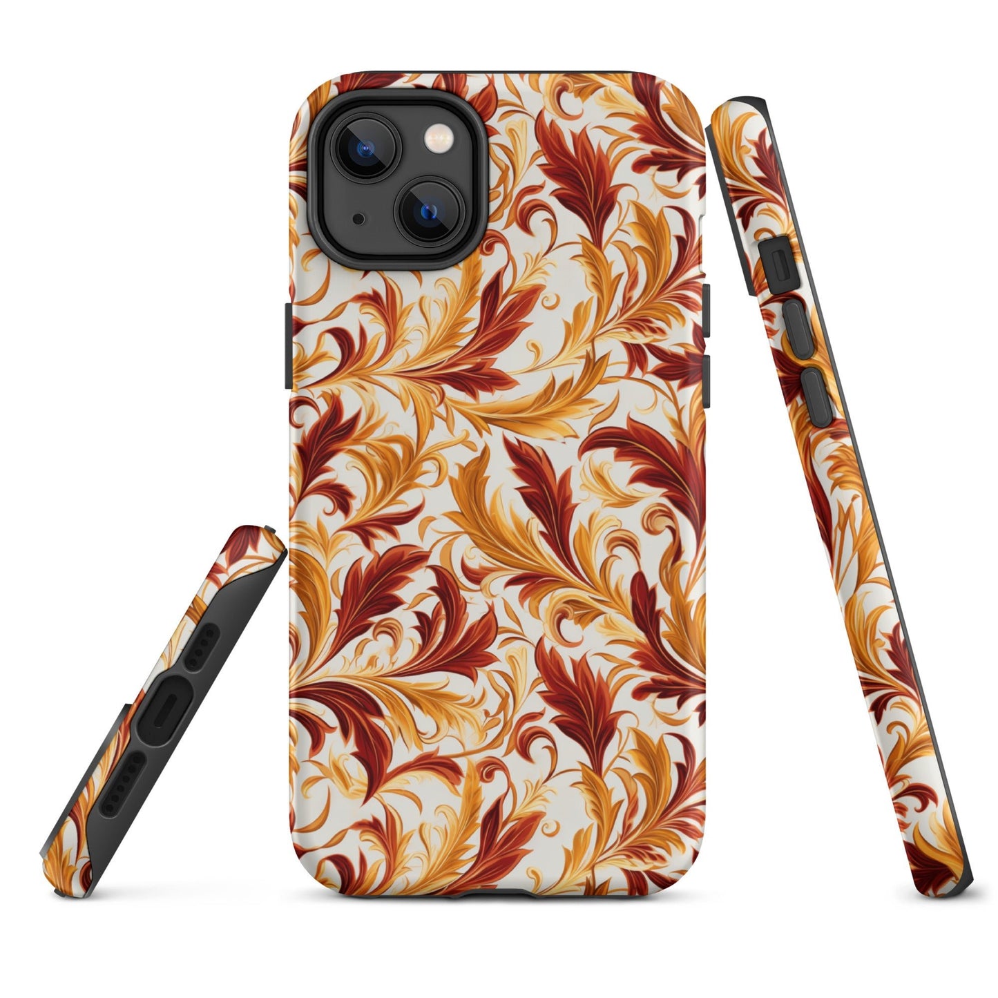 Swirling Autumn - Vortexes of Fall Foliage in Gold and Bronze - iPhone Case - Pattern Symphony