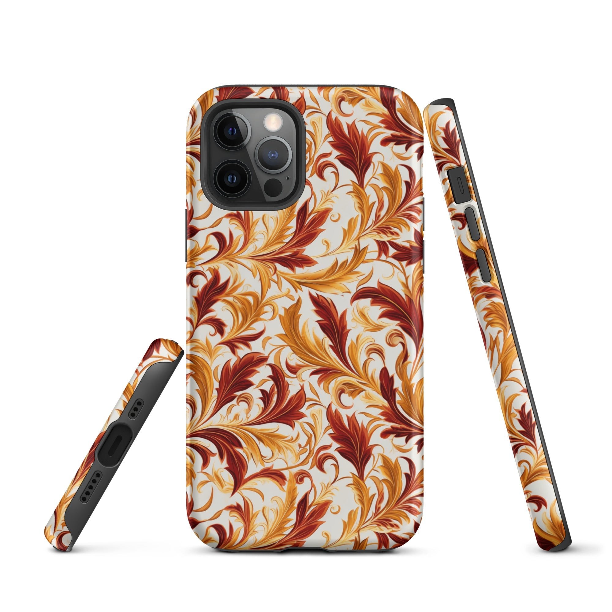 Swirling Autumn - Vortexes of Fall Foliage in Gold and Bronze - iPhone Case - Pattern Symphony