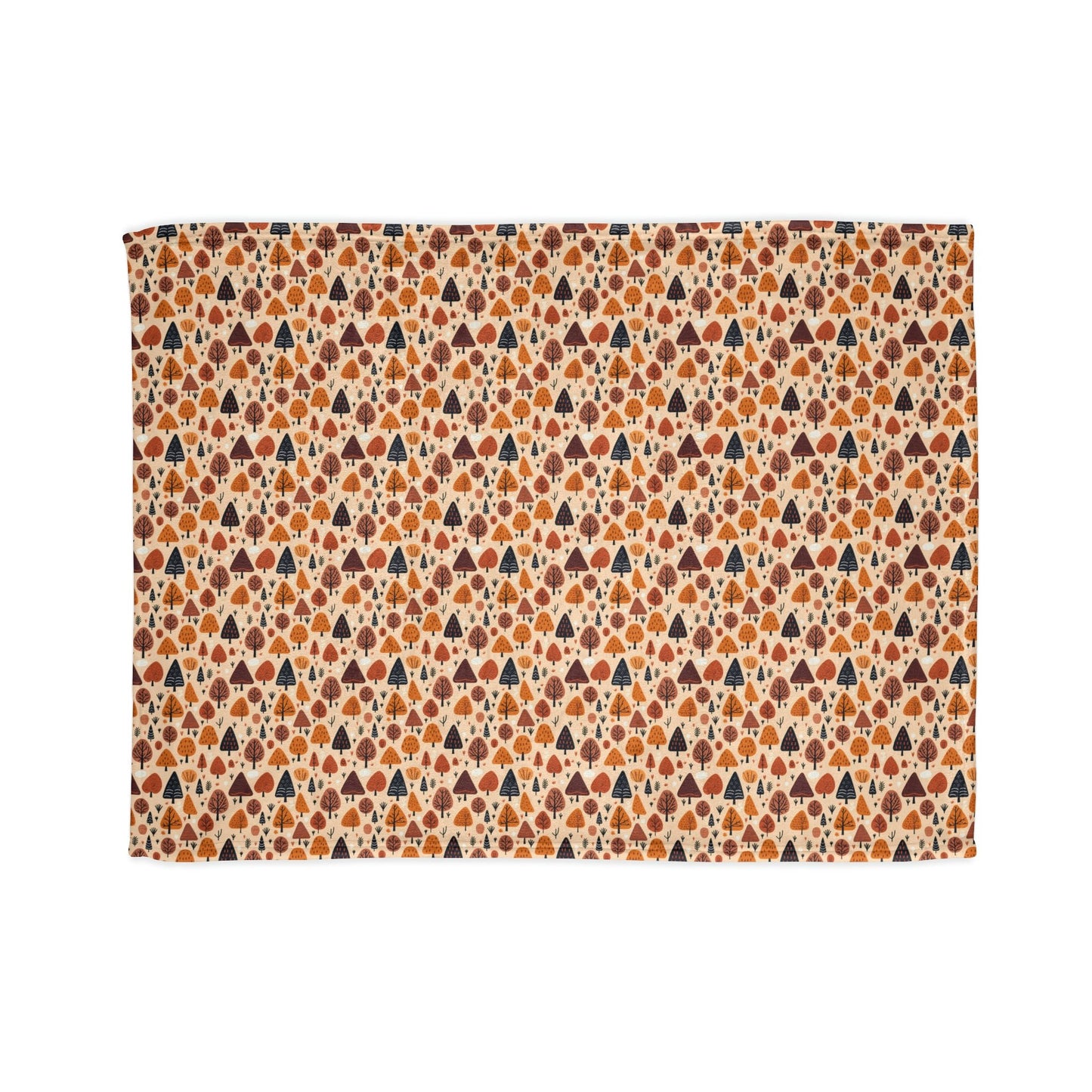 Terracotta Tree Tapestry: A Playful Autumn Mosaic - The Ideal Throw for Sofas - Pattern Symphony