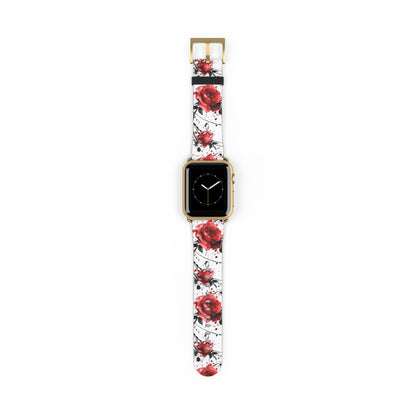 Thorny Embrace: Dark Valentine - Apple Watch Strap - Pattern Symphony