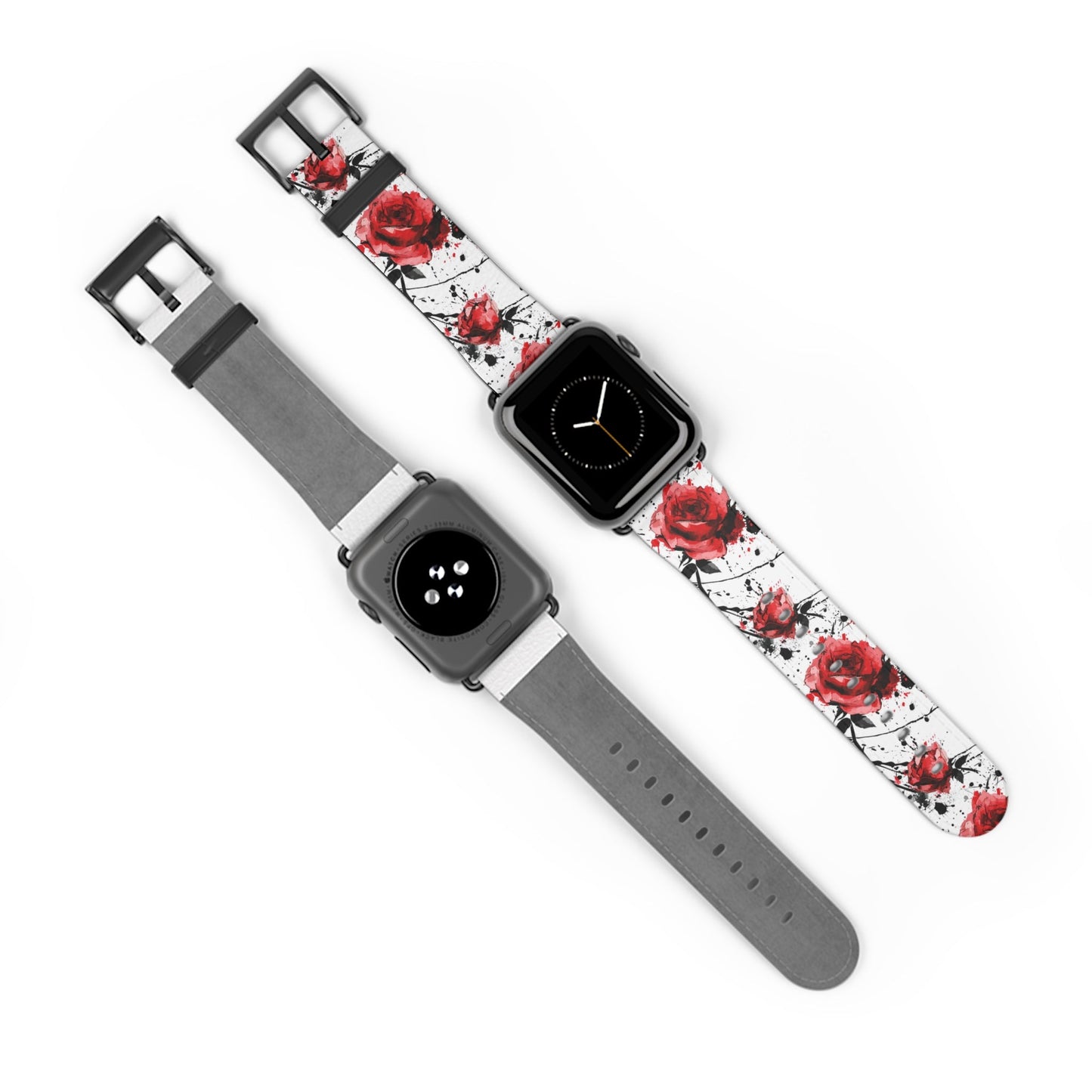 Thorny Embrace: Dark Valentine - Apple Watch Strap - Pattern Symphony