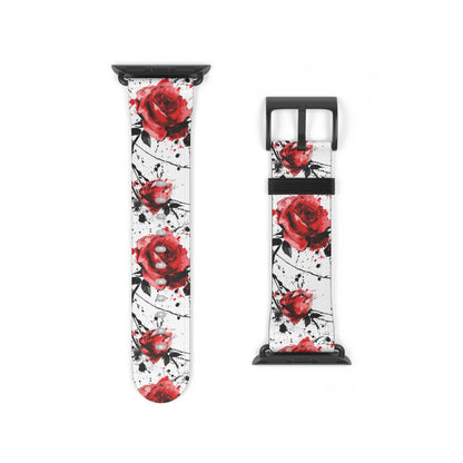 Thorny Embrace: Dark Valentine - Apple Watch Strap - Pattern Symphony