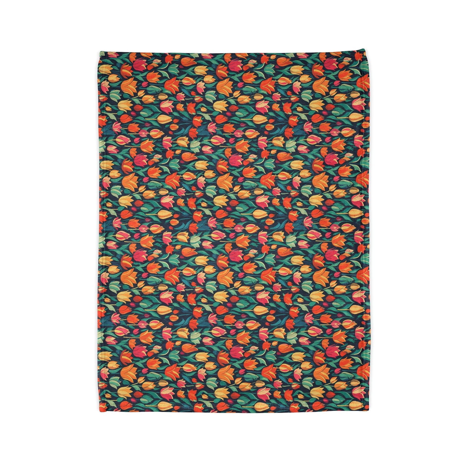 Tulip Medley - Vibrant and Colourful Soft Throw - Pattern Symphony