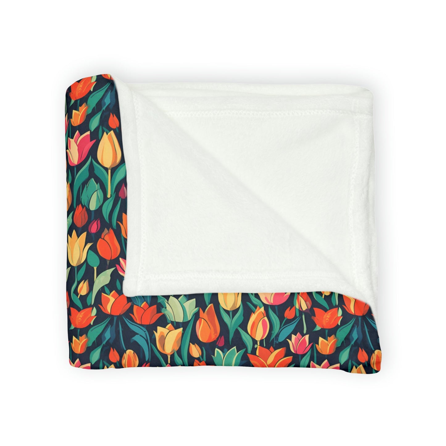 Tulip Medley - Vibrant and Colourful Soft Throw - Pattern Symphony