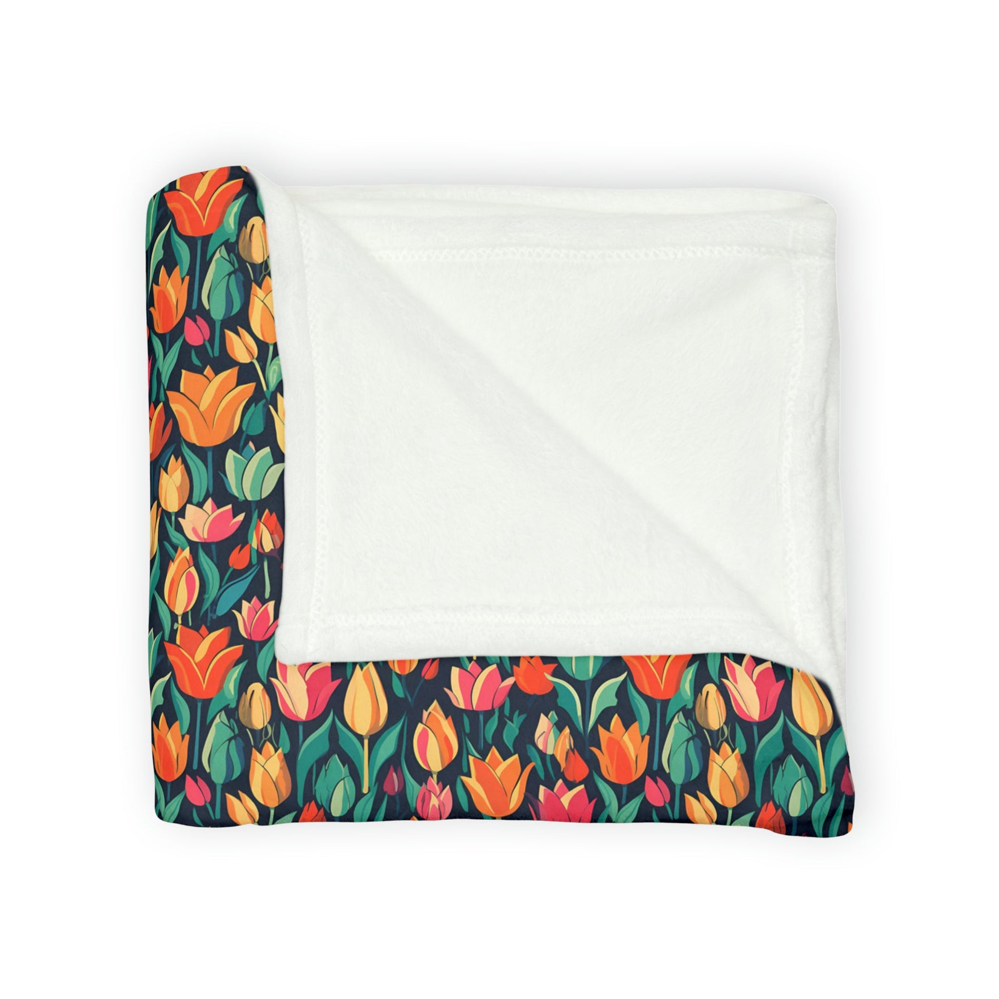 Tulip Medley - Vibrant and Colourful Soft Throw - Pattern Symphony