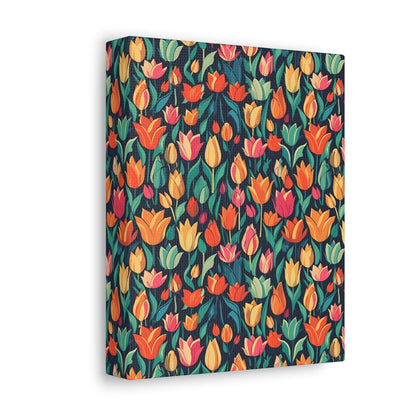 Tulip Medley - Vibrant and Colourful Wall Art Canvas - Pattern Symphony