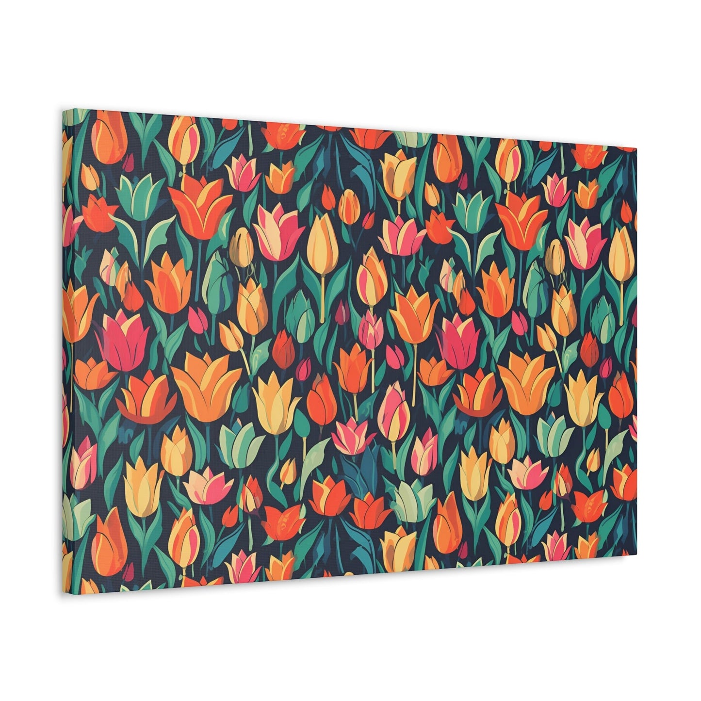 Tulip Medley - Vibrant and Colourful Wall Art Canvas - Pattern Symphony