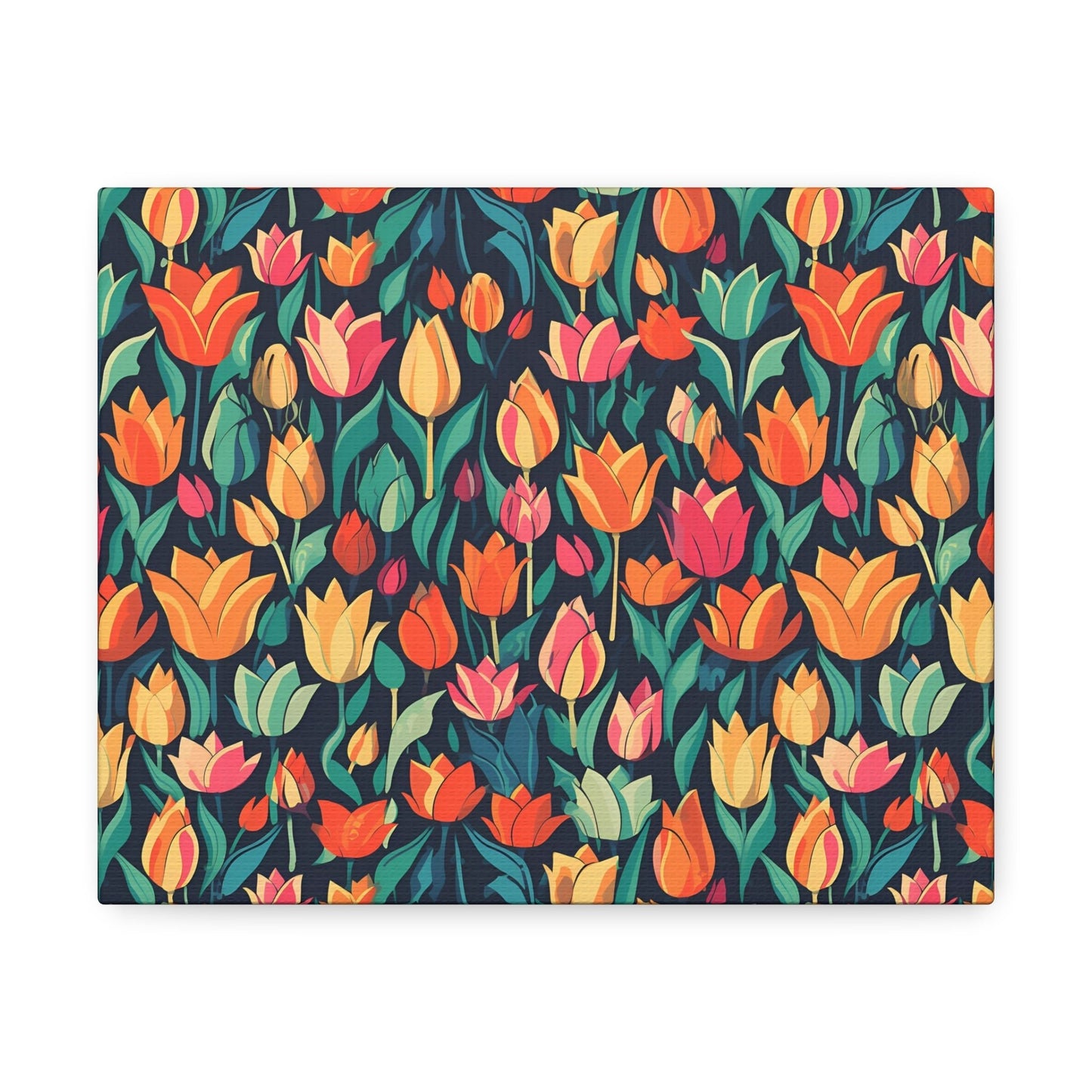 Tulip Medley - Vibrant and Colourful Wall Art Canvas - Pattern Symphony