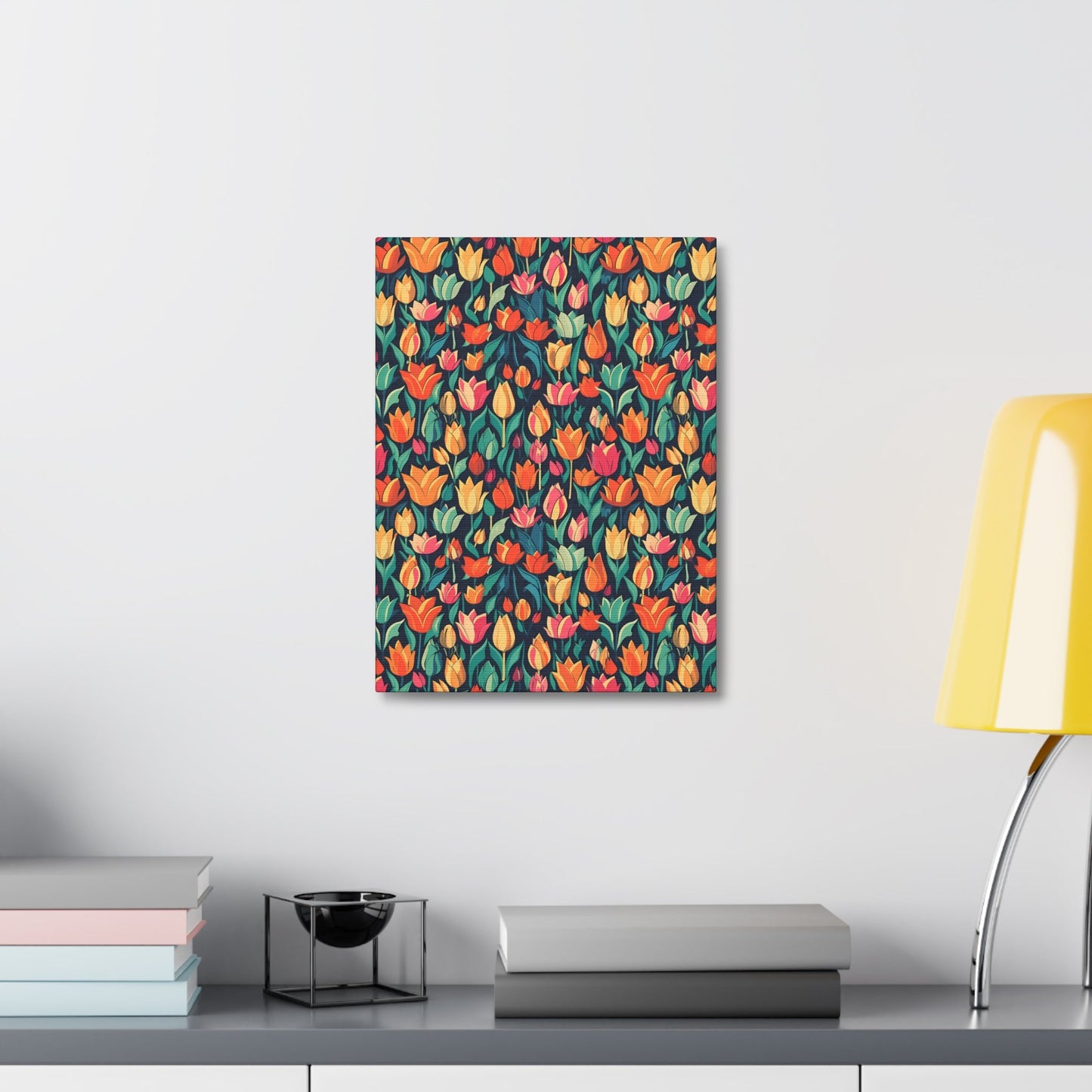 Tulip Medley - Vibrant and Colourful Wall Art Canvas - Pattern Symphony