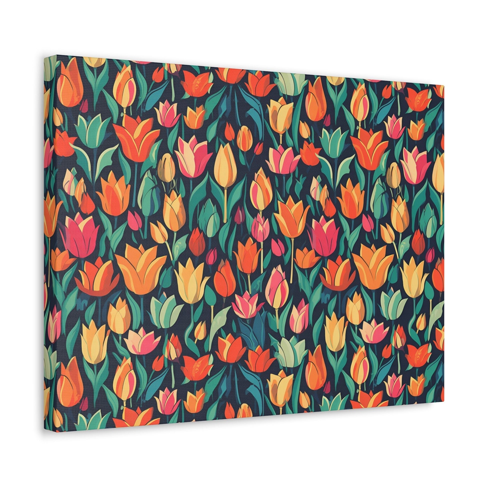 Tulip Medley - Vibrant and Colourful Wall Art Canvas - Pattern Symphony