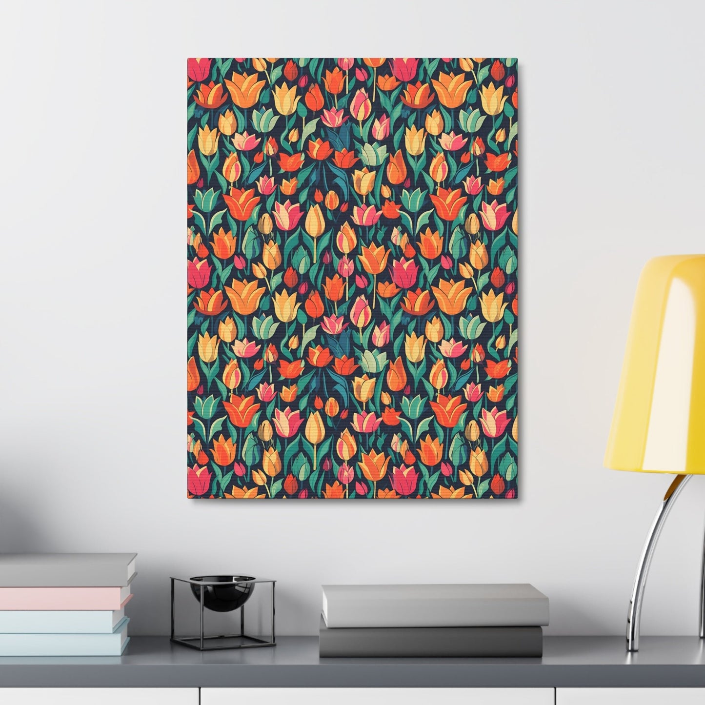 Tulip Medley - Vibrant and Colourful Wall Art Canvas - Pattern Symphony