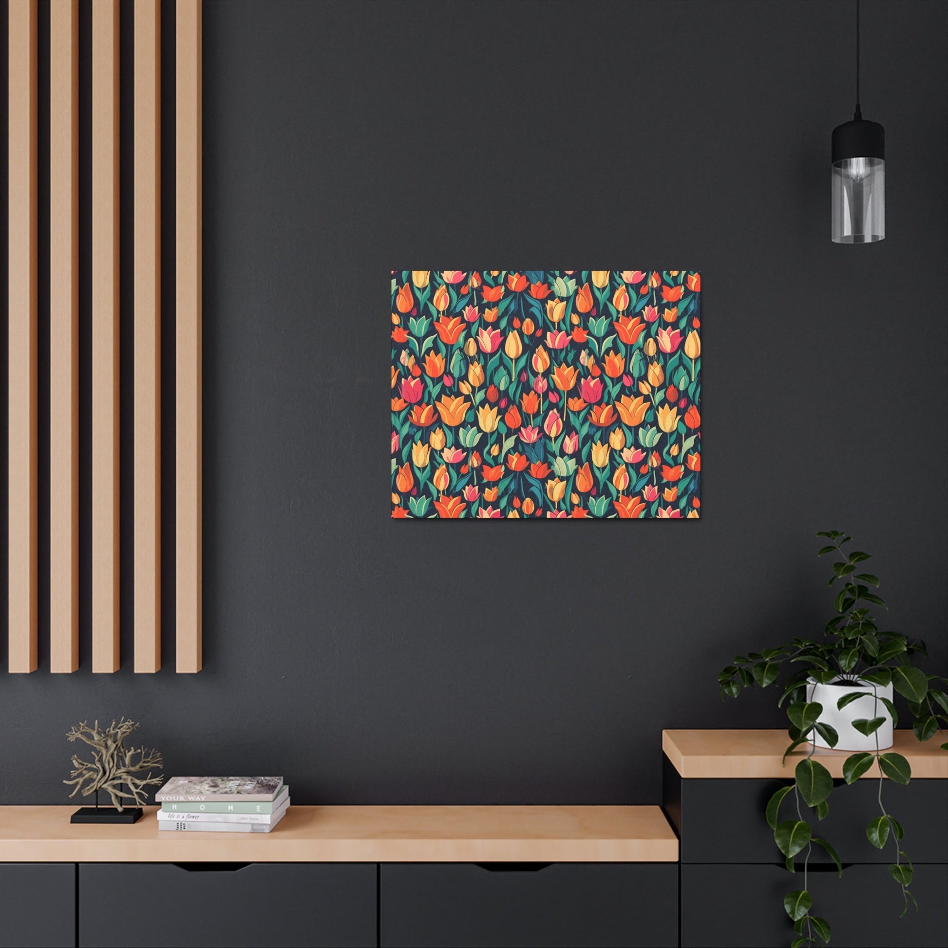 Tulip Medley - Vibrant and Colourful Wall Art Canvas - Pattern Symphony