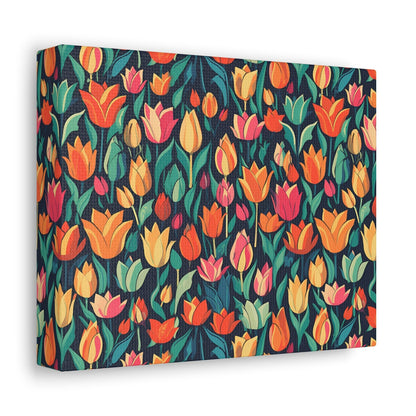 Tulip Medley - Vibrant and Colourful Wall Art Canvas - Pattern Symphony