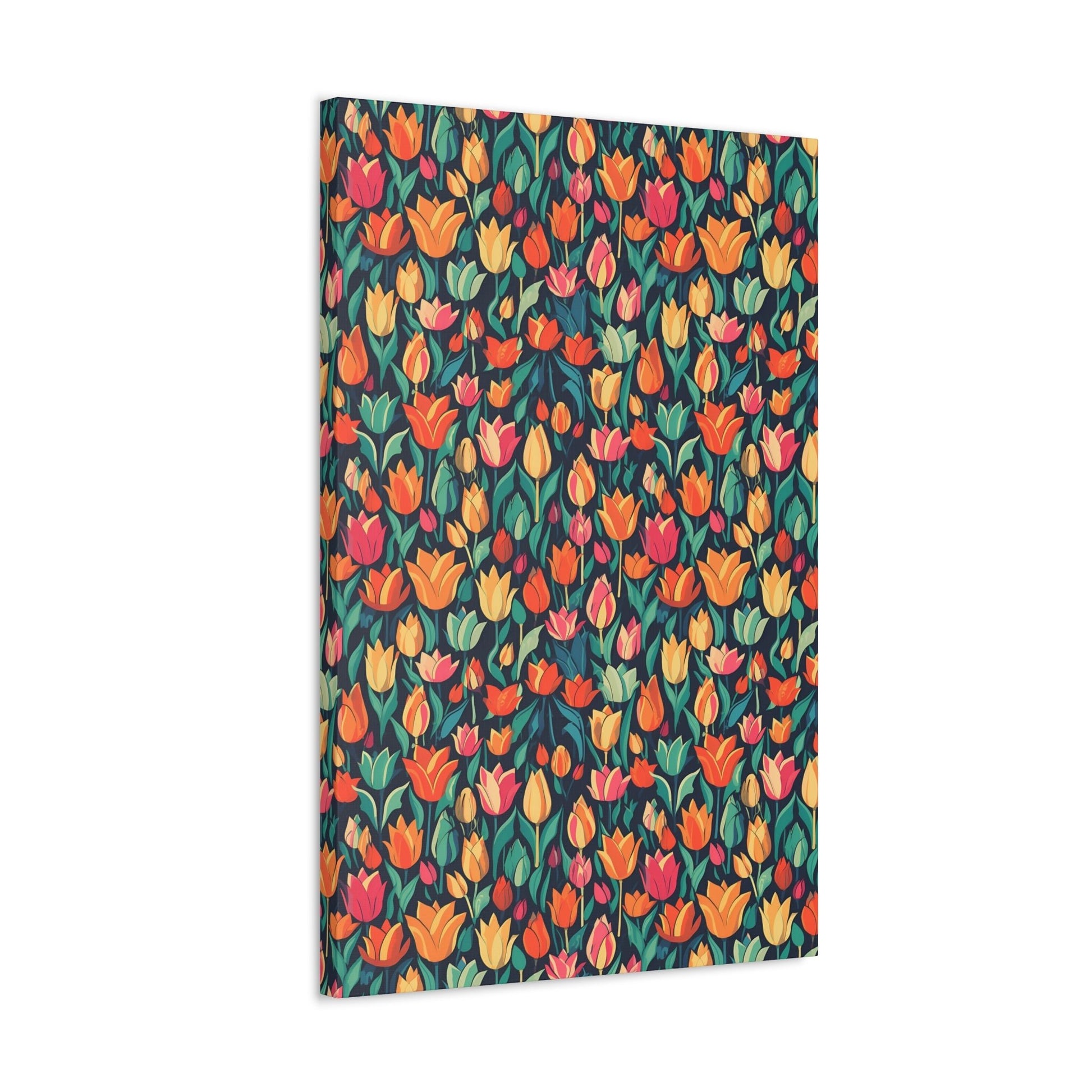 Tulip Medley - Vibrant and Colourful Wall Art Canvas - Pattern Symphony