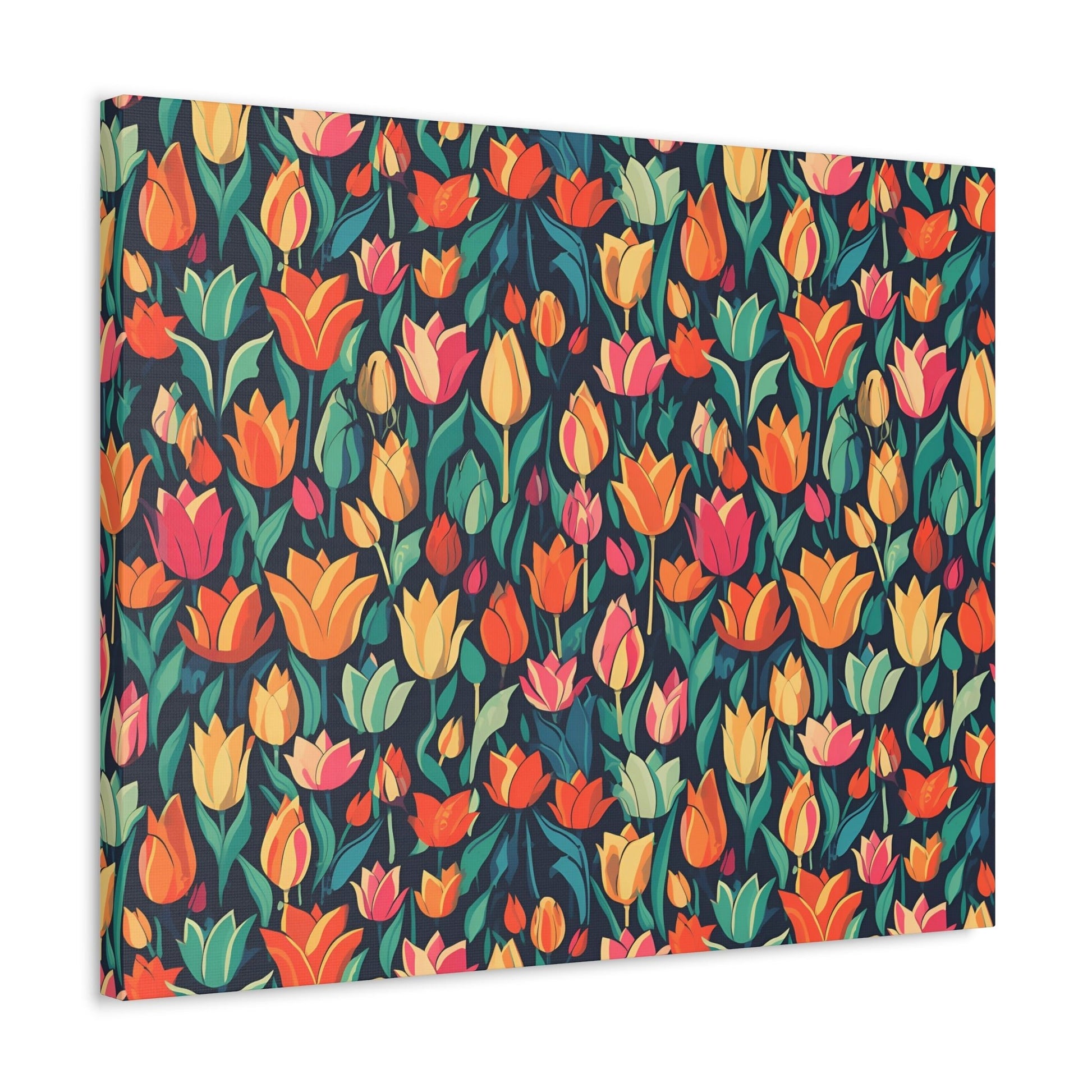 Tulip Medley - Vibrant and Colourful Wall Art Canvas - Pattern Symphony