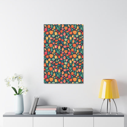 Tulip Medley - Vibrant and Colourful Wall Art Canvas - Pattern Symphony