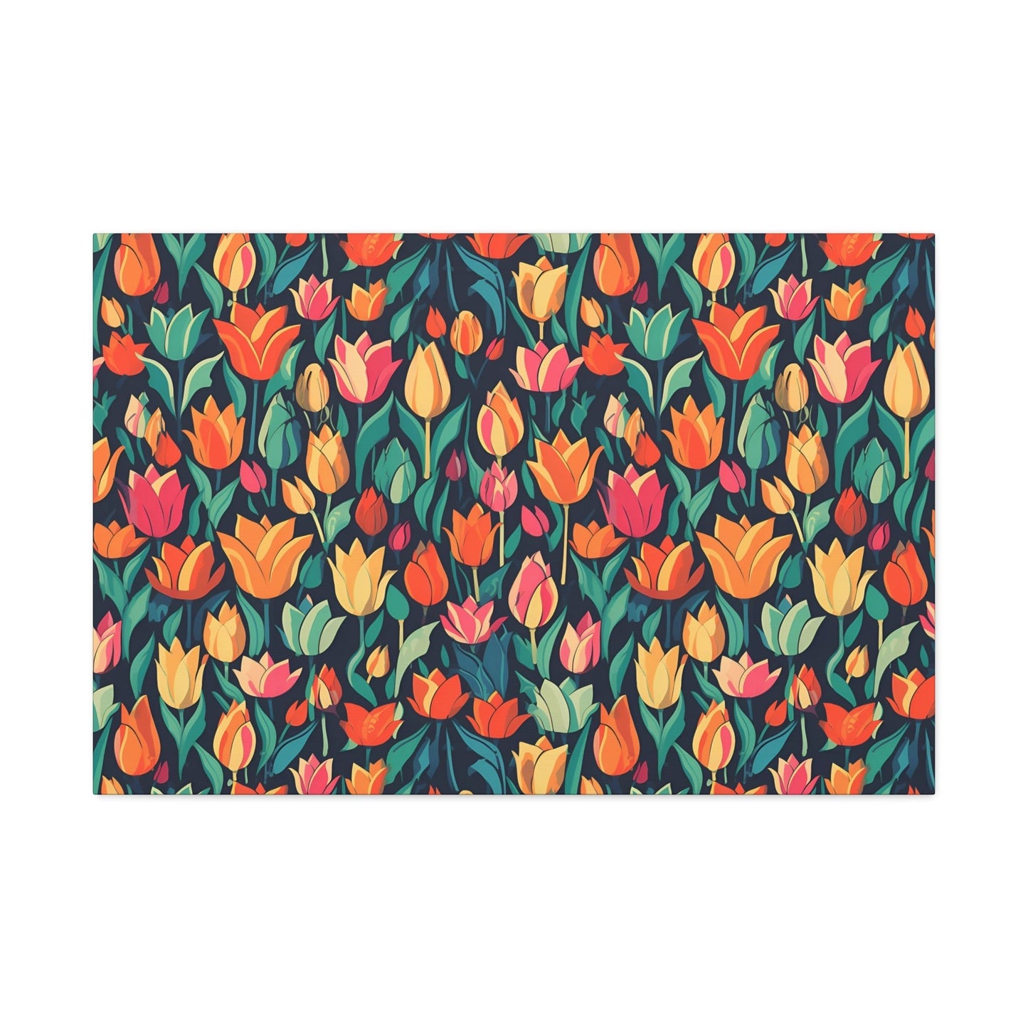 Tulip Medley - Vibrant and Colourful Wall Art Canvas - Pattern Symphony