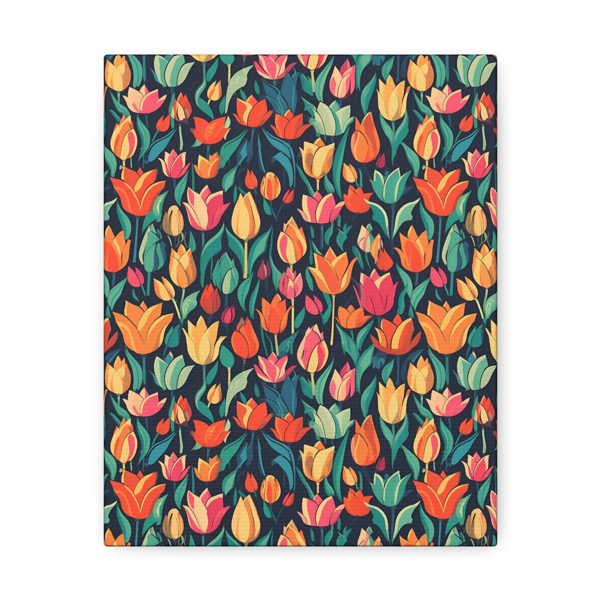 Tulip Medley - Vibrant and Colourful Wall Art Canvas - Pattern Symphony