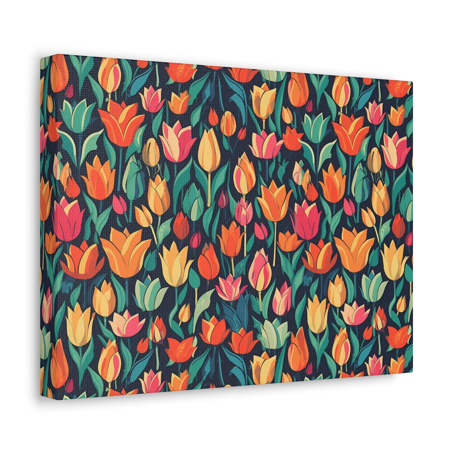 Tulip Medley - Vibrant and Colourful Wall Art Canvas - Pattern Symphony