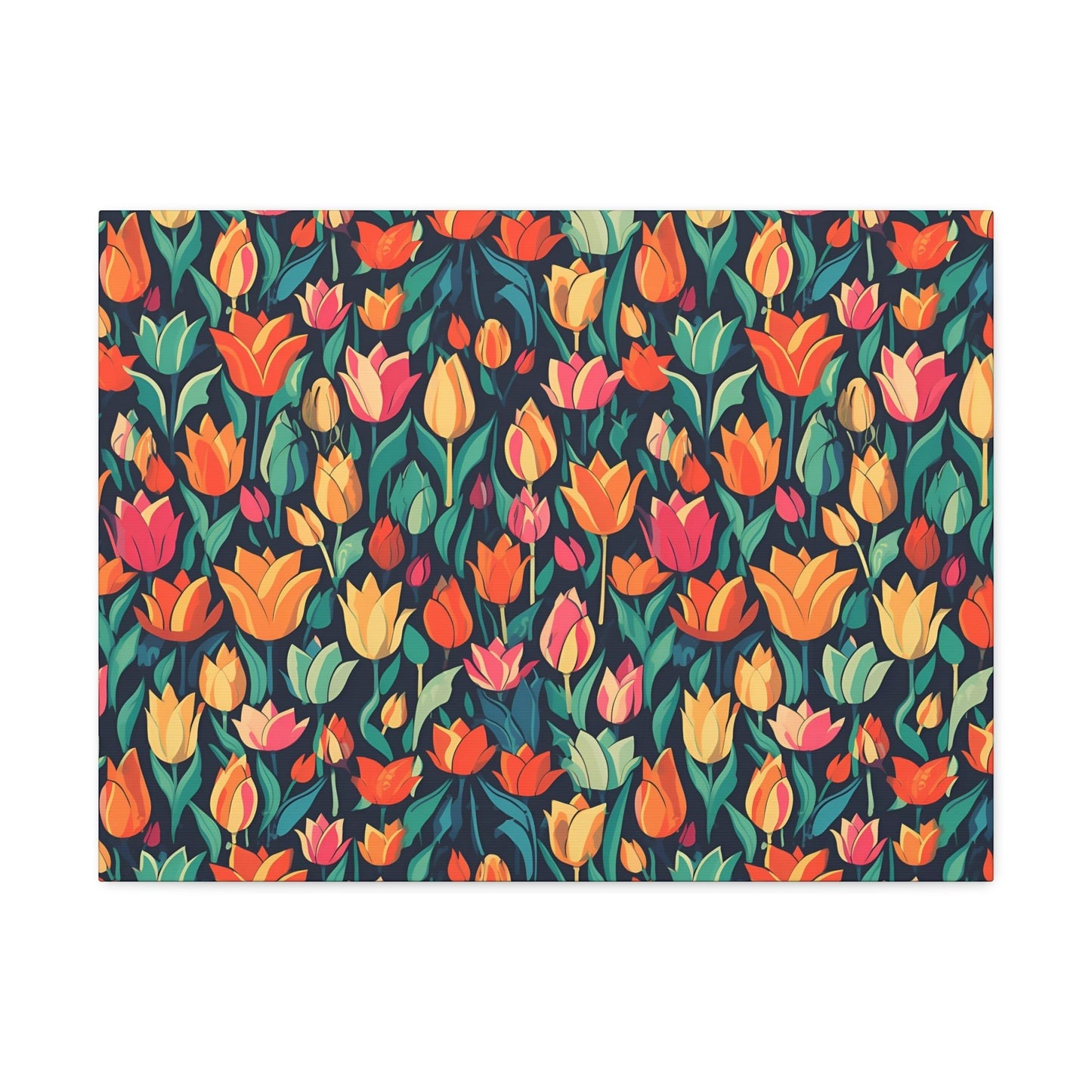 Tulip Medley - Vibrant and Colourful Wall Art Canvas - Pattern Symphony