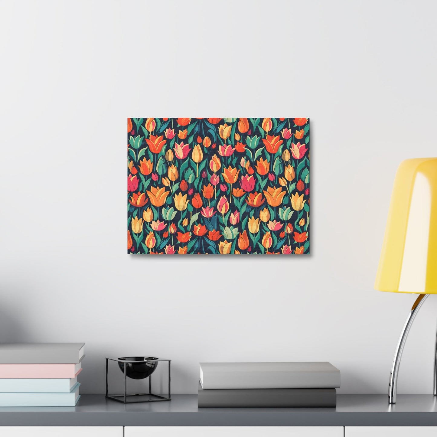 Tulip Medley - Vibrant and Colourful Wall Art Canvas - Pattern Symphony