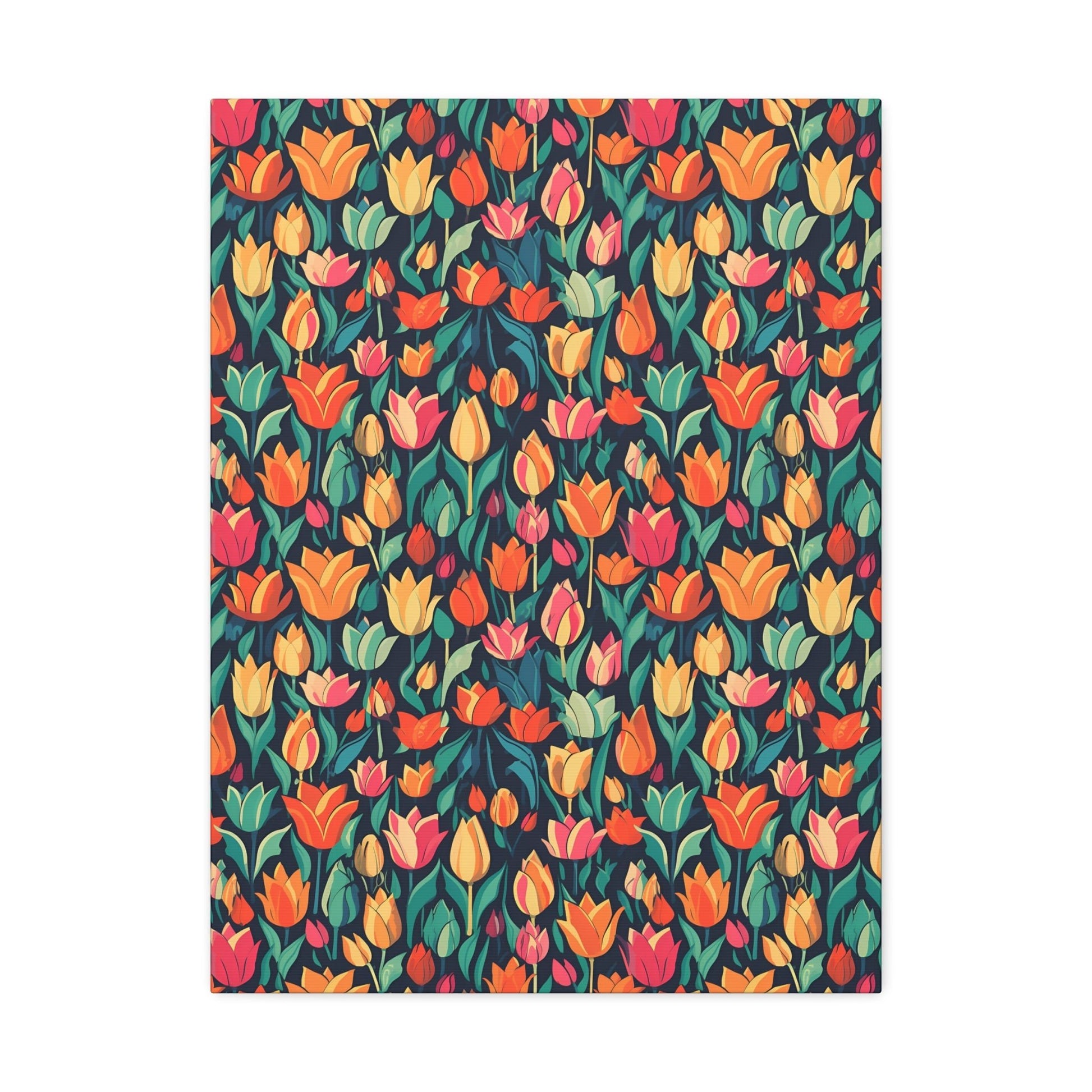 Tulip Medley - Vibrant and Colourful Wall Art Canvas - Pattern Symphony