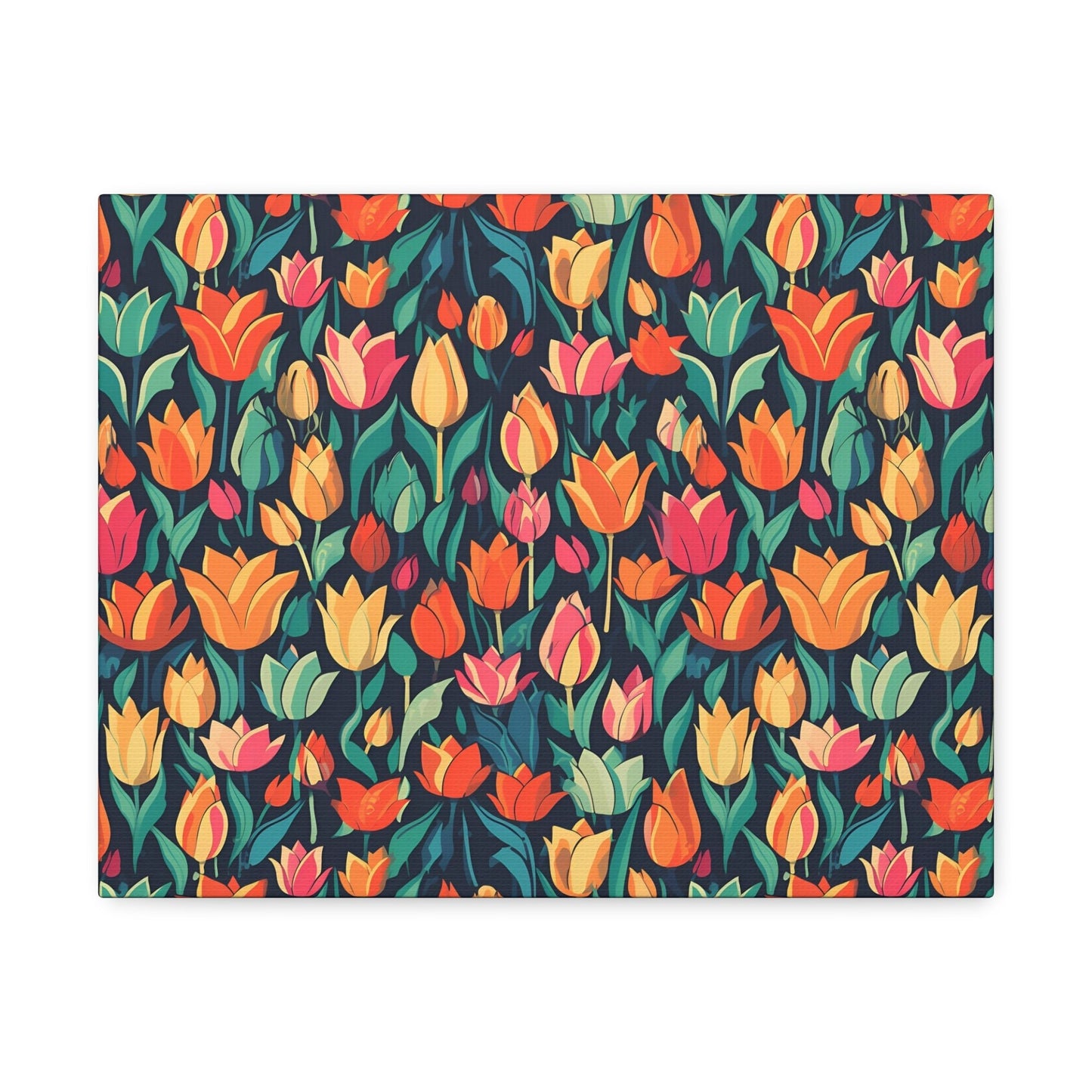 Tulip Medley - Vibrant and Colourful Wall Art Canvas - Pattern Symphony