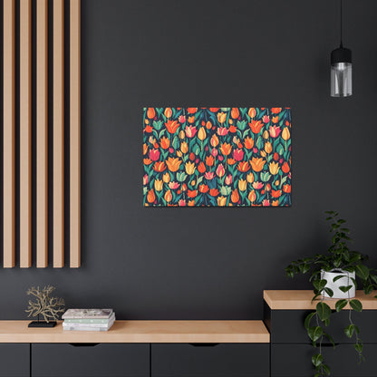 Tulip Medley - Vibrant and Colourful Wall Art Canvas - Pattern Symphony