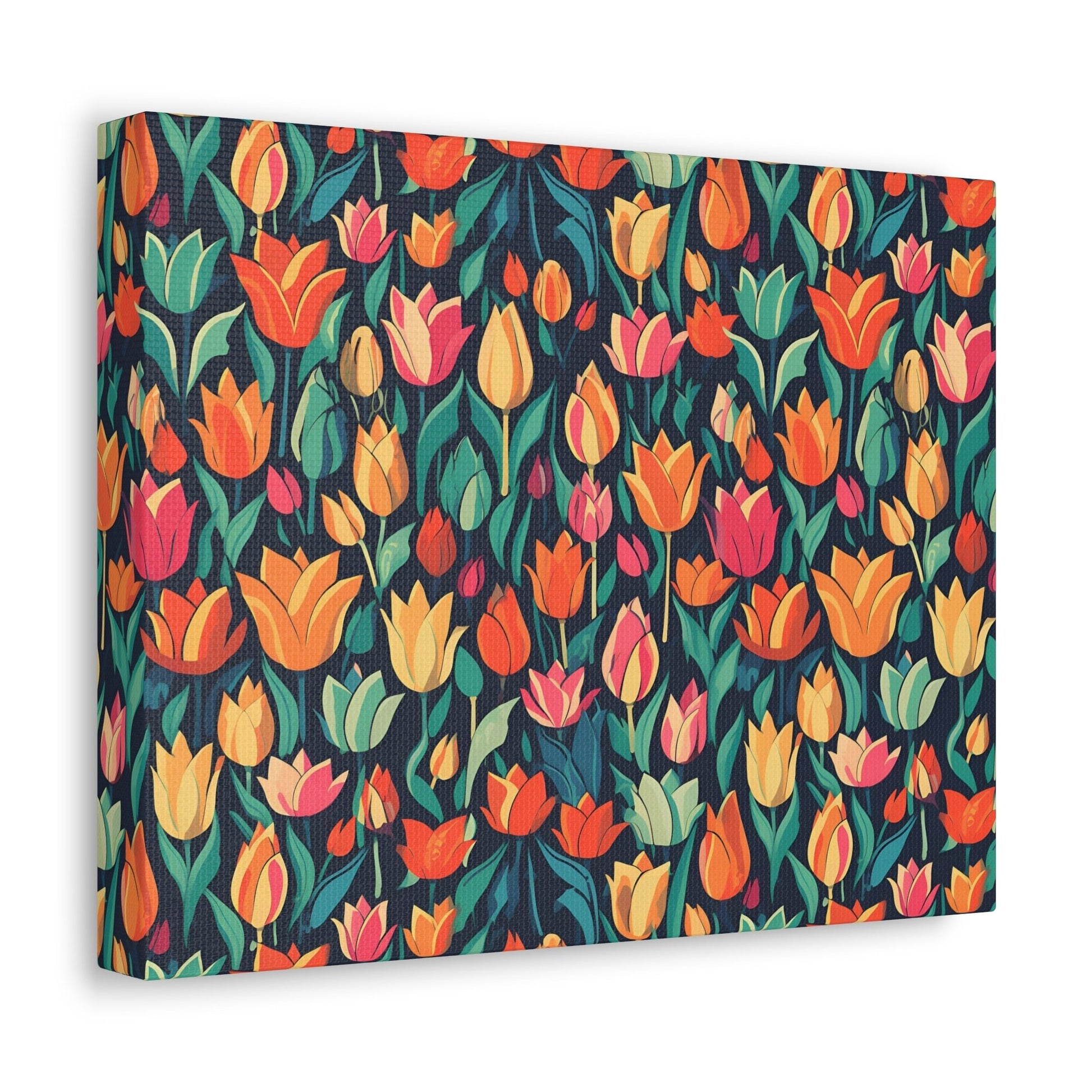 Tulip Medley - Vibrant and Colourful Wall Art Canvas - Pattern Symphony