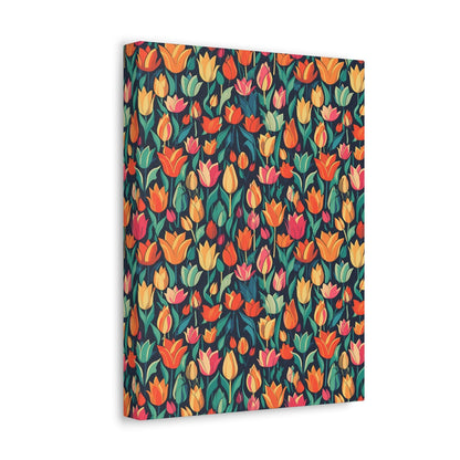 Tulip Medley - Vibrant and Colourful Wall Art Canvas - Pattern Symphony