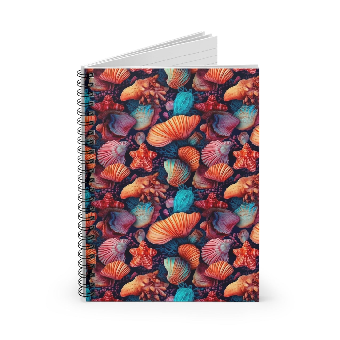 Vibrant Shallow Seascape Spiral Notebook - Ruled Line Paper products Pattern Symphony   