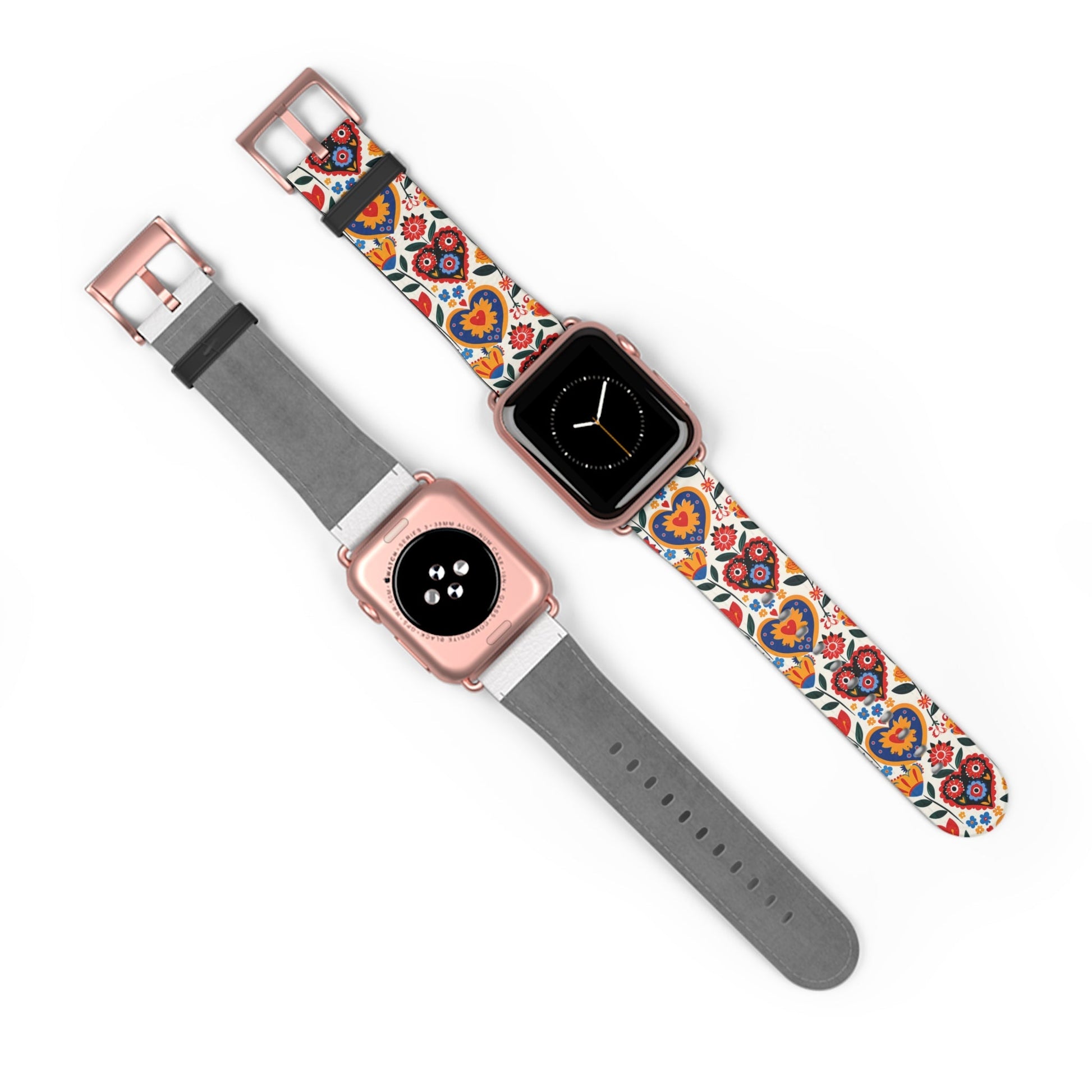 Whimsical Hearts: Bloomed Affections - Apple Watch Strap - Pattern Symphony