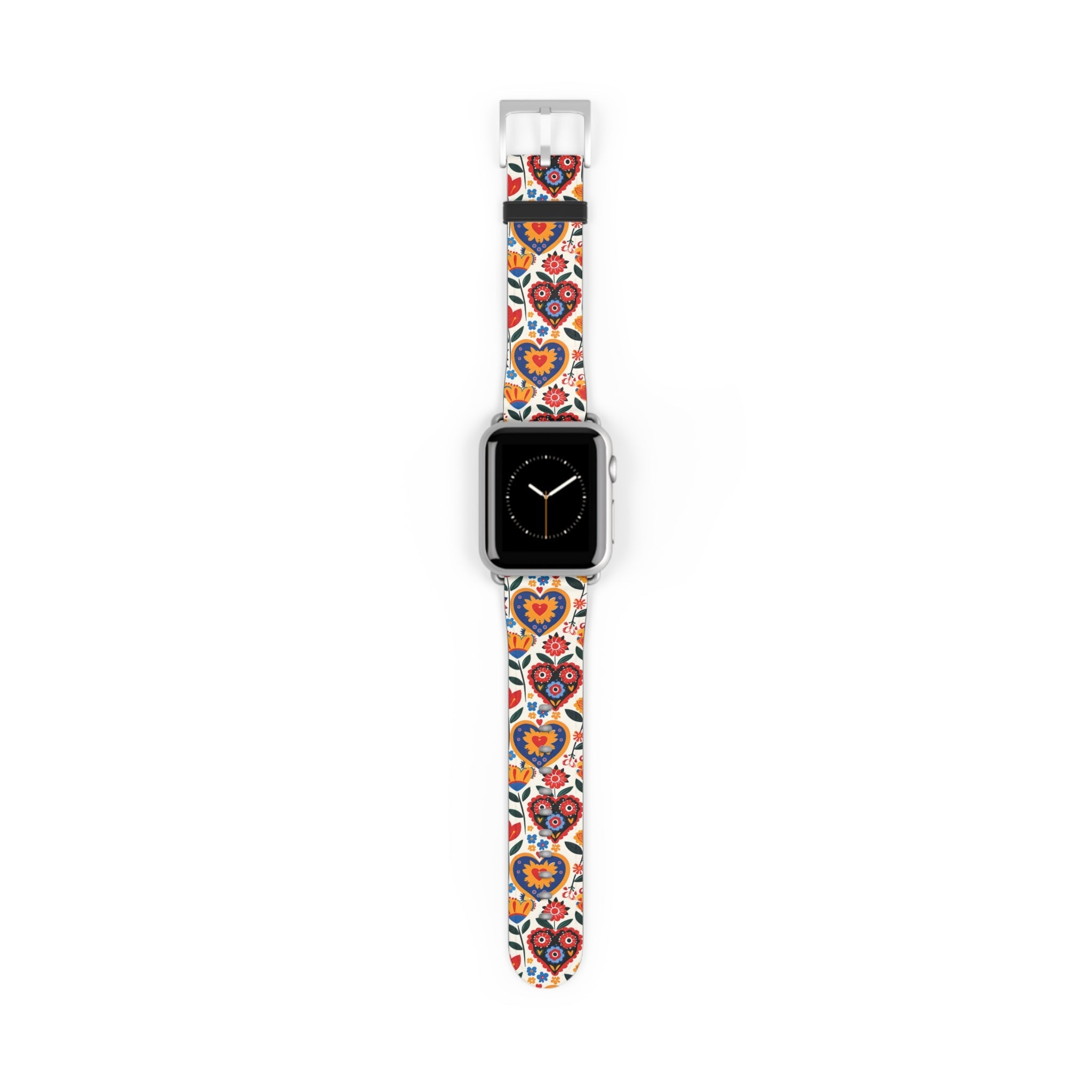 Whimsical Hearts: Bloomed Affections - Apple Watch Strap - Pattern Symphony