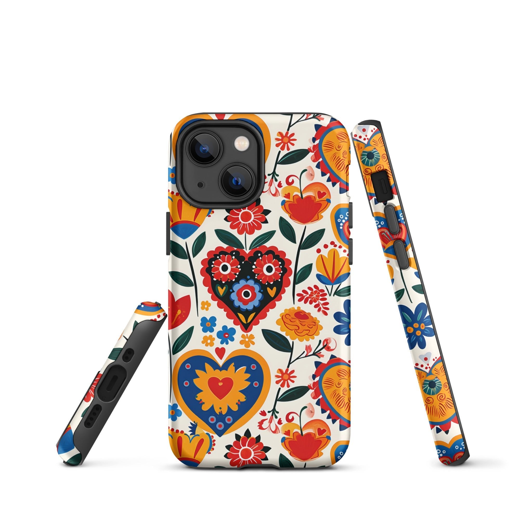 Whimsical Hearts: Bloomed Affections - iPhone Case - Pattern Symphony