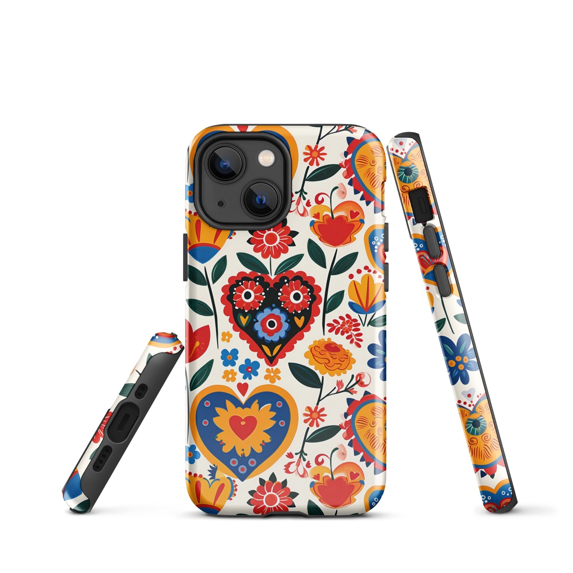 Whimsical Hearts: Bloomed Affections - iPhone Case - Pattern Symphony