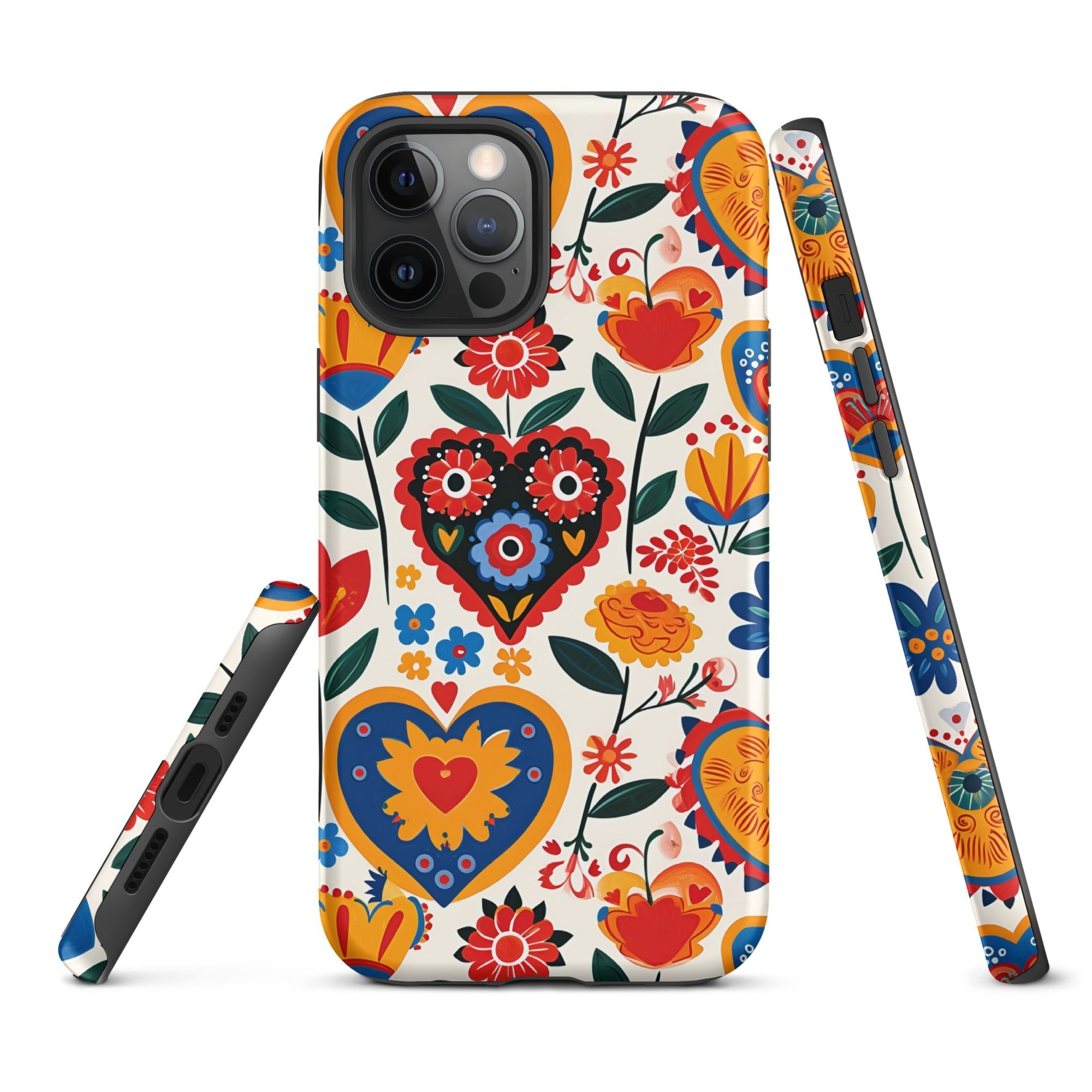 Whimsical Hearts: Bloomed Affections - iPhone Case - Pattern Symphony