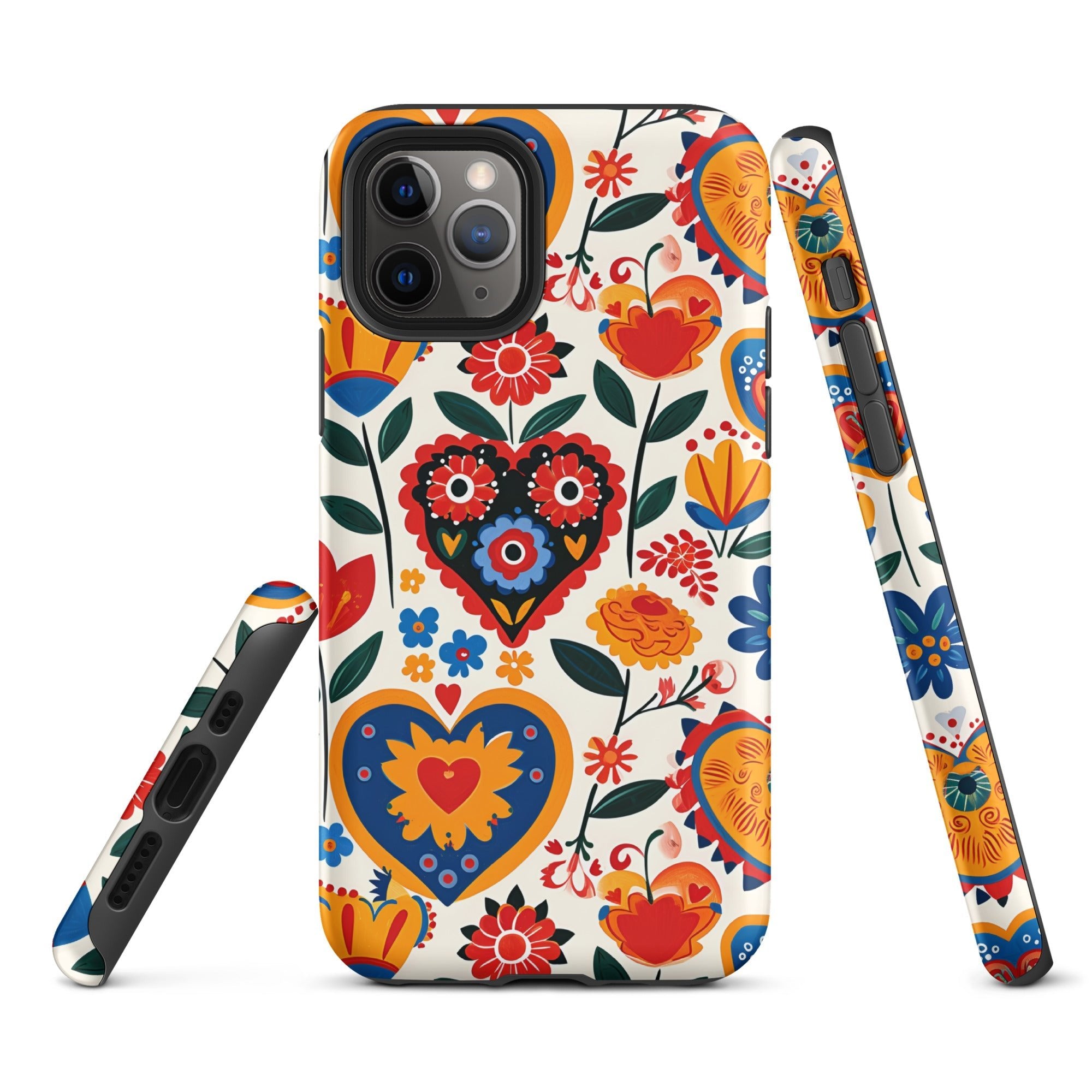 Whimsical Hearts: Bloomed Affections - iPhone Case - Pattern Symphony