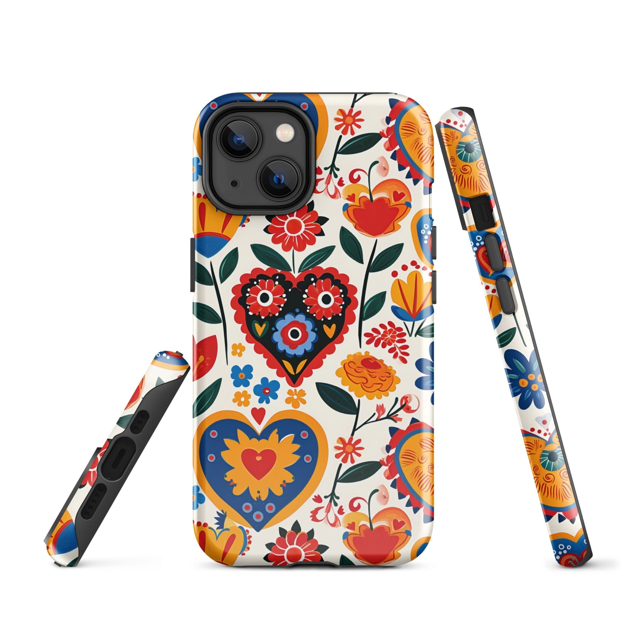 Whimsical Hearts: Bloomed Affections - iPhone Case - Pattern Symphony